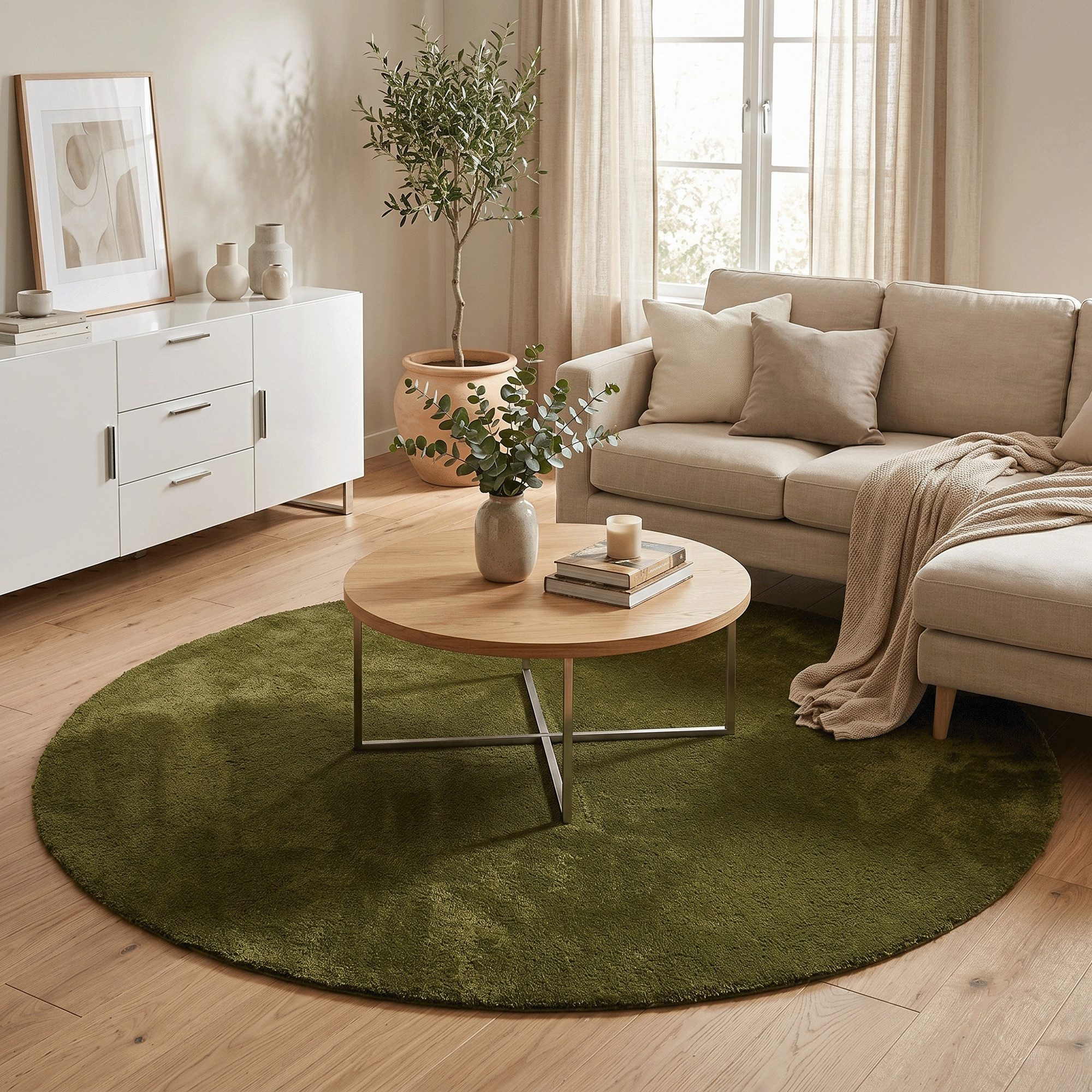 Snapstyle Hochflor-Teppich Super Soft Hochflorteppich Livorno Rund, Rund, Höhe: 17 mm