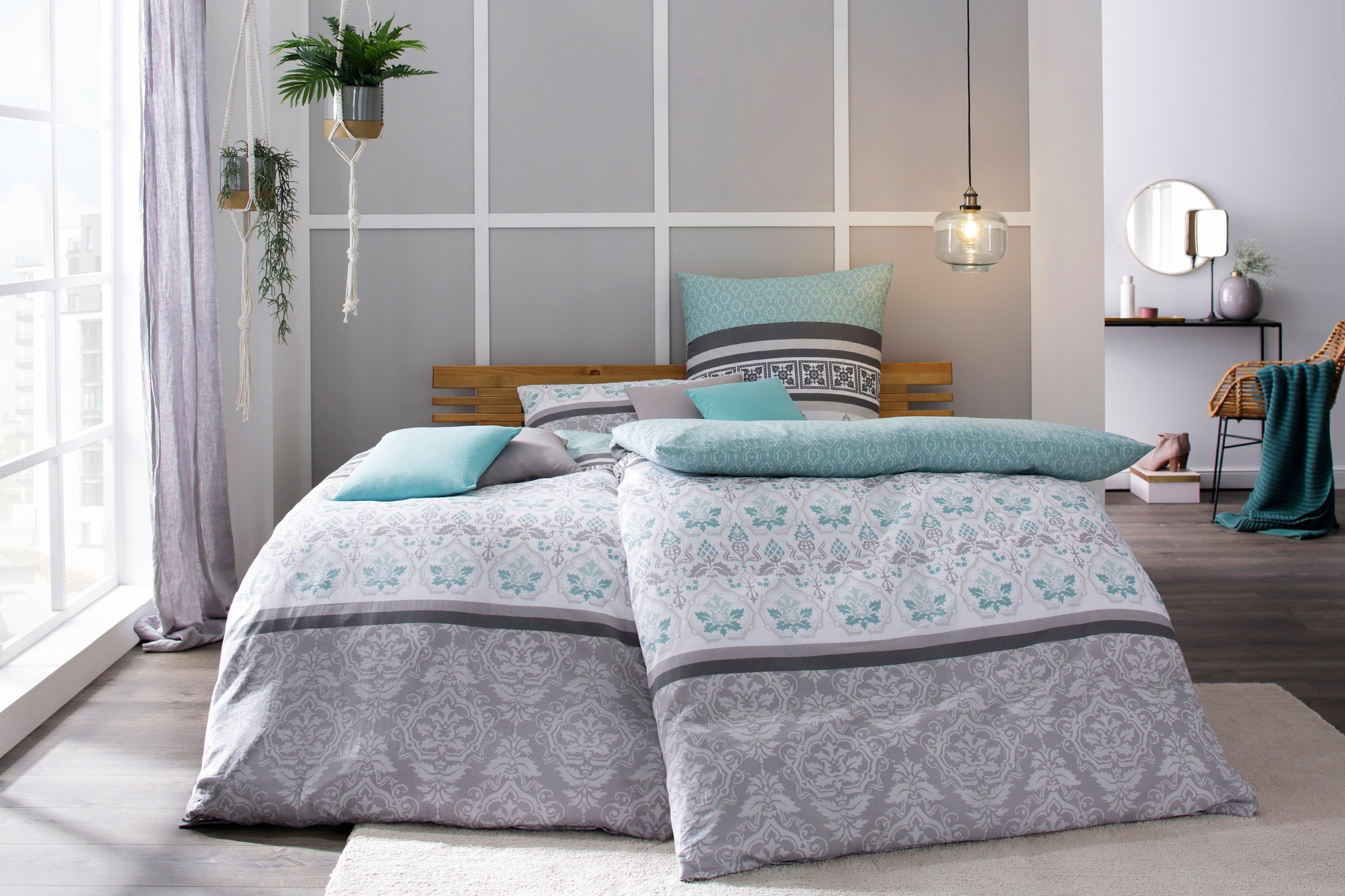 OTTO home Bettwäsche Cremona in Gr. 135x200, 155x220 cm u.a. Bettwäsche-Set mit Ornamenten, Linon, 2 teilig, romantische Bettwäsche in verschiedenen Qualitäten, – Bild 5 von 5