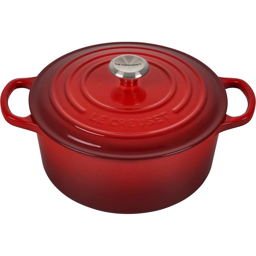 LE CREUSET Кастрюли жаровни Signature 22 cm - Кастрюли жаровни - kirschrot