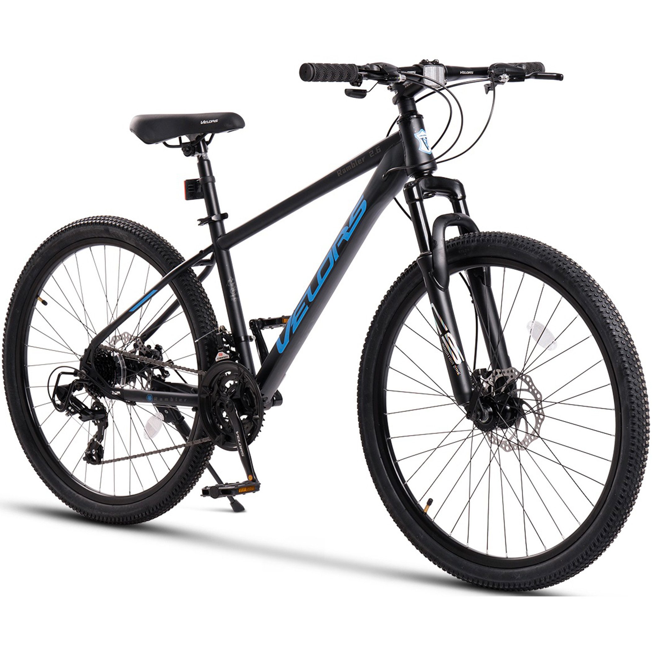 Velors Mountainbike 26 27.5 29 Zoll Fahrrad für Damen Herren, 21 Gang Shimano Tourney TZ Schaltwerk, Kettenschaltung, Kenda Reifen Jugendfahrrad MTB Hardtail