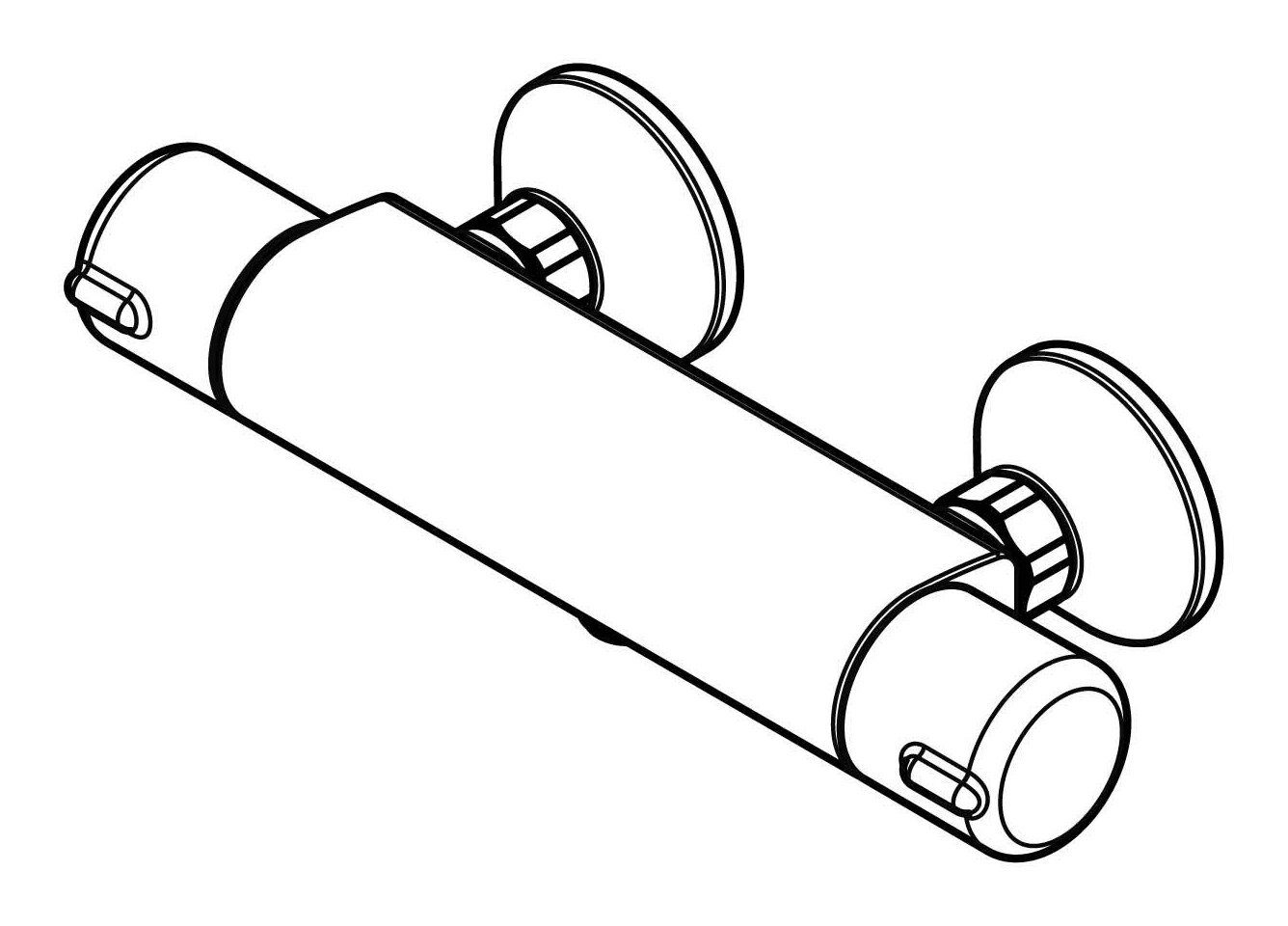 HANSA Brausethermostat Hansamicra BrauseBatterie vertauschte Kalt-/Warmwasser-Anschlüsse