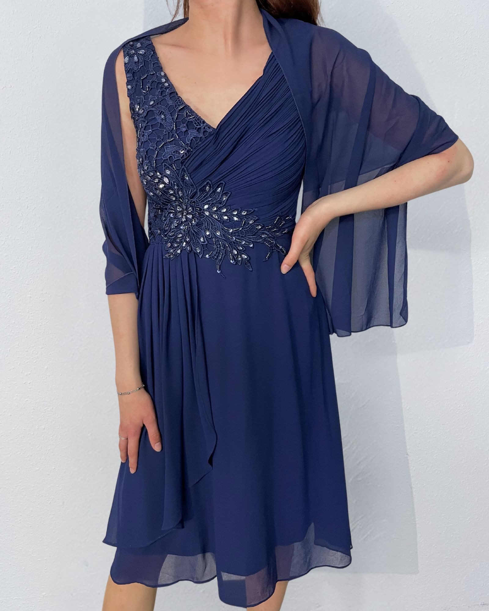 ITALY VIBES Midikleid ROMANA - Abendkleid - Kleid mit Strass - Stola günstig online kaufen