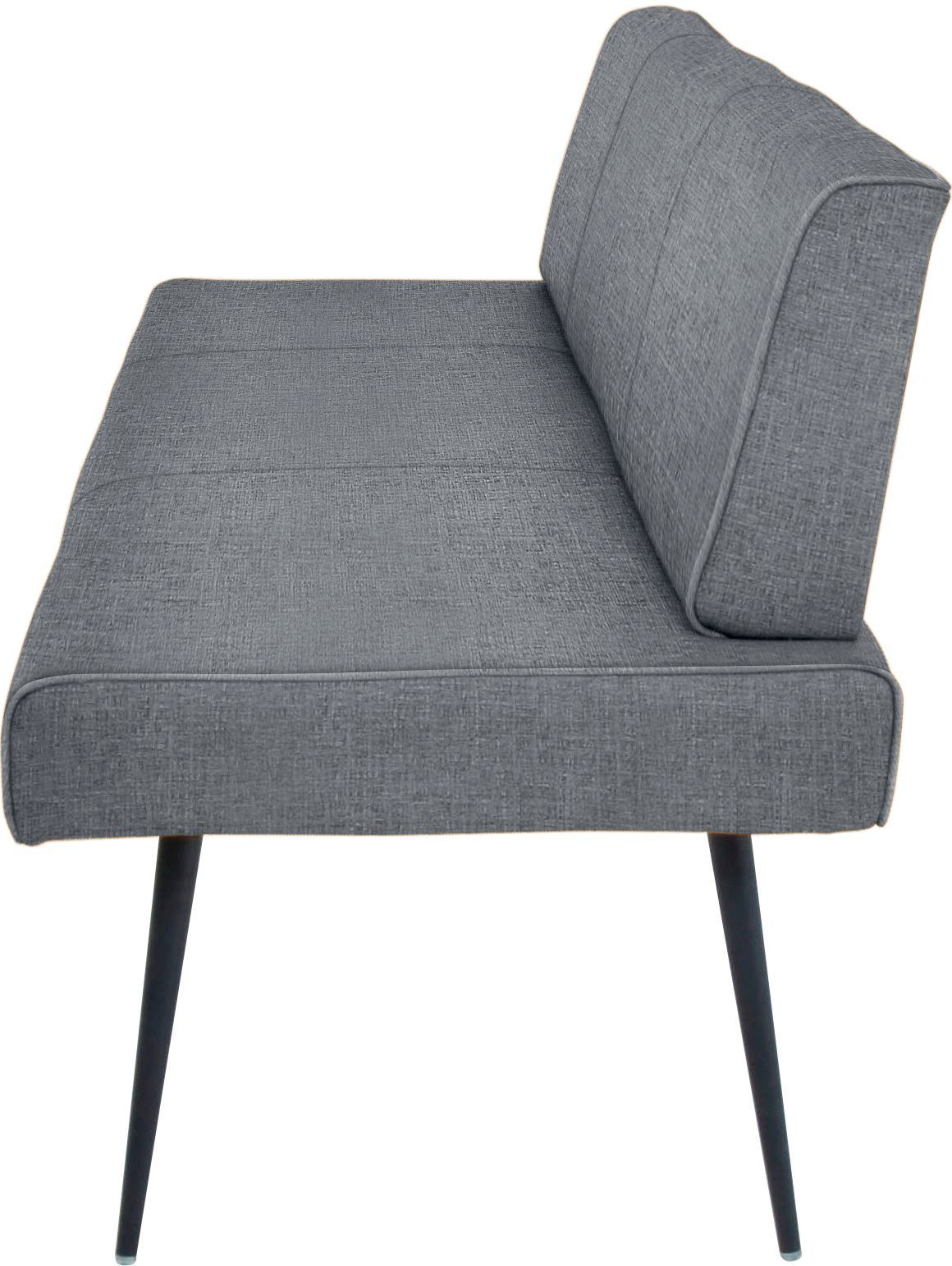 K+W Komfort & Wohnen Polsterbank Giacomo I (1-St), Metallfüsse in schwarz, wahlweise in der Breite 200cm oder 177cm