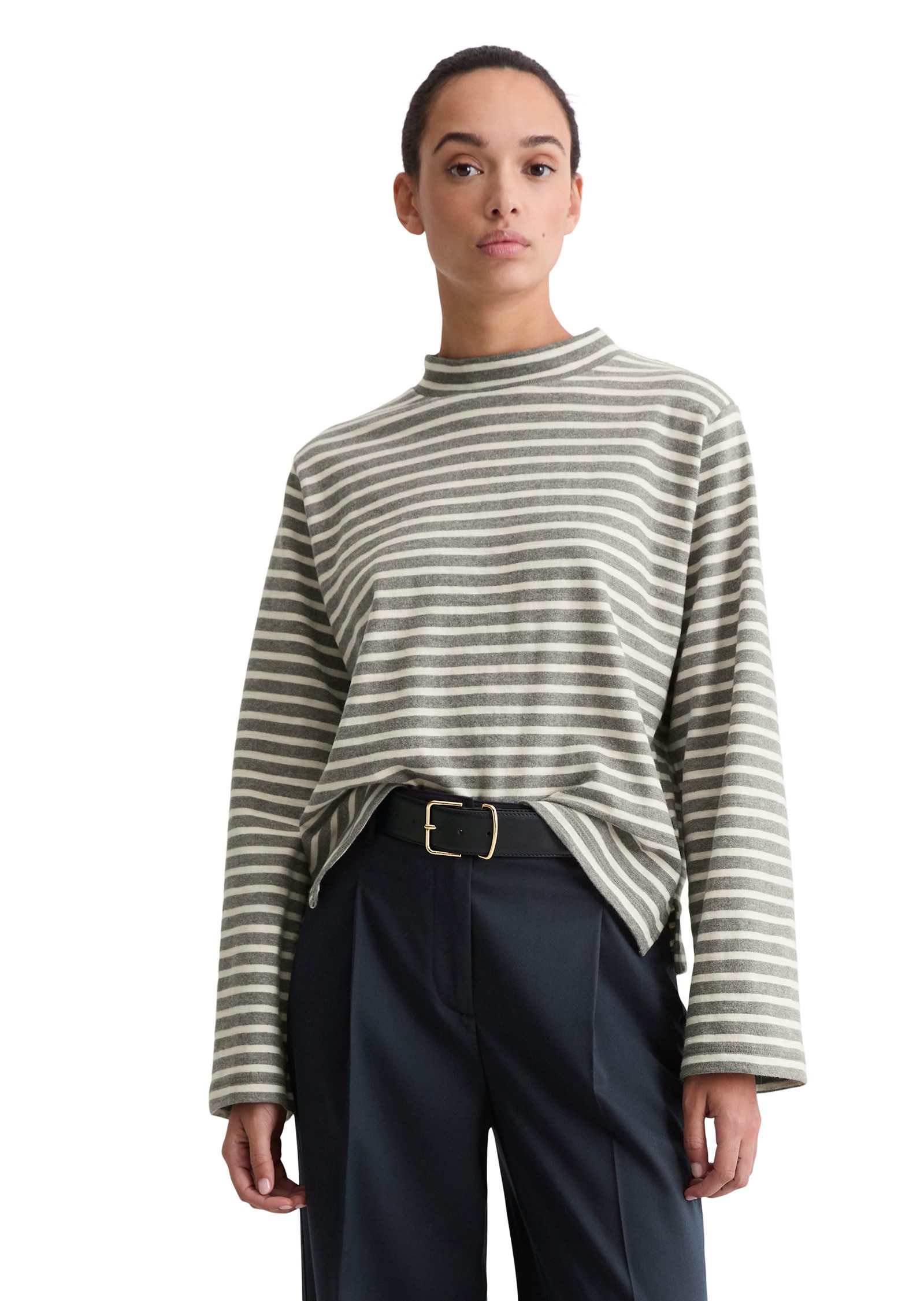 Marc O'Polo Langarmshirt aus garngefärbtem Heavy-Slub-Jersey