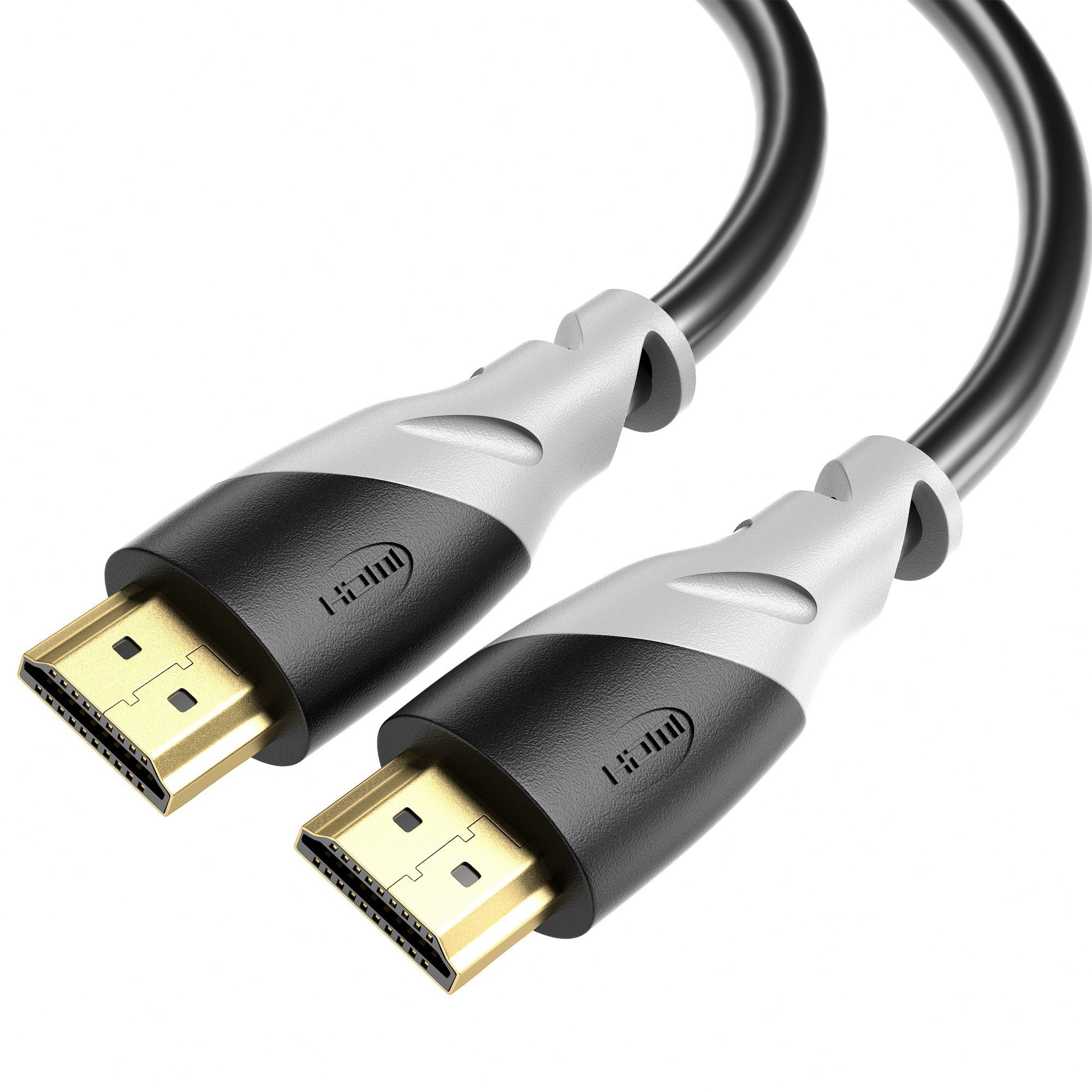 JAMEGA HDMI-Kabel 2.0b 4K U-HD High-Speed 3D Ethernet Full HD ARC HDR CEC HDMI-Kabel, HDMI 2.0, HDMI Typ-A-Stecker auf HDMI Typ-A-Stecker (50 cm)