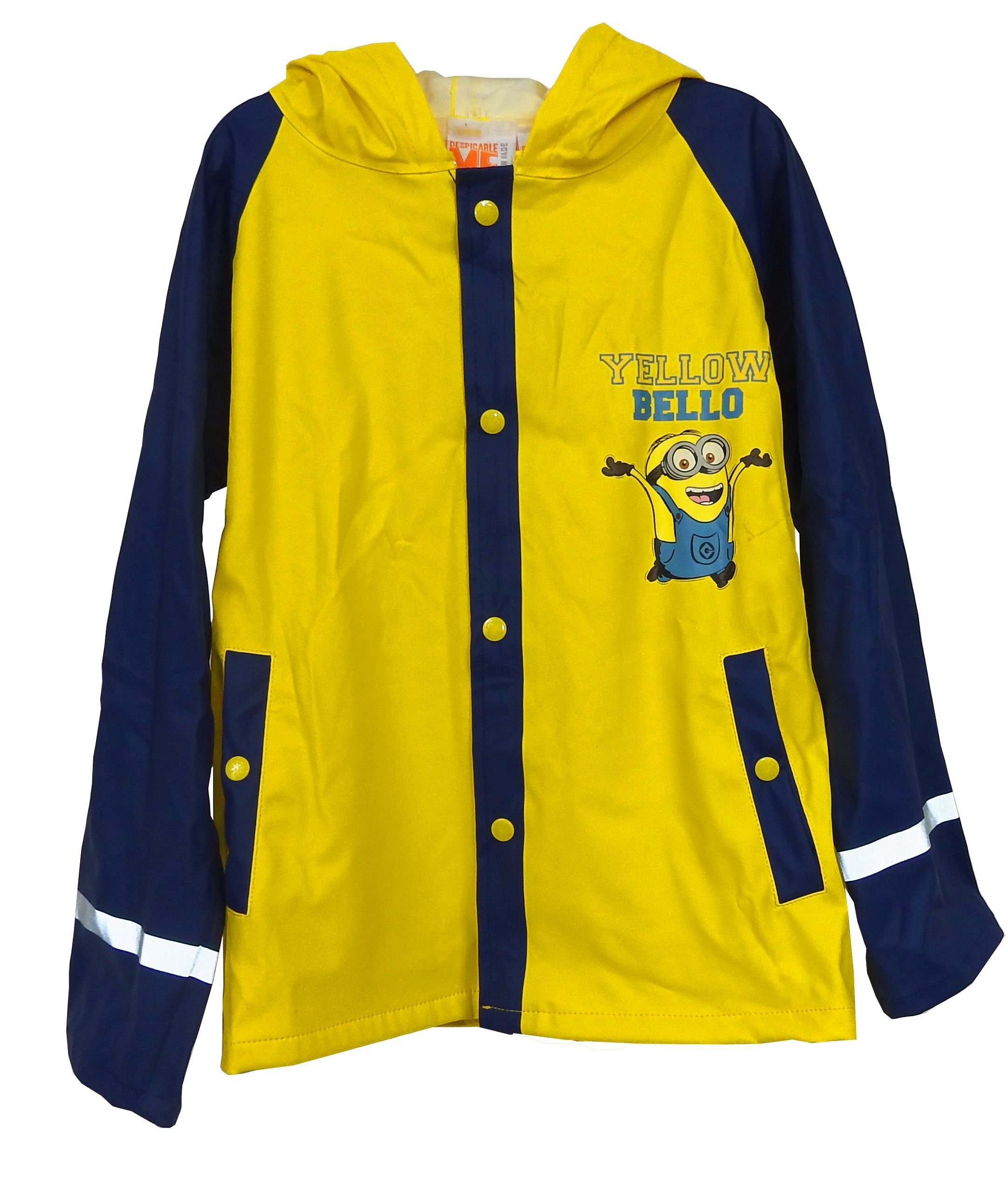 Minions Regenjacke Kinder Outdoor Jacke gelb Jungen Buddel Matsch Funktionsjacke blau