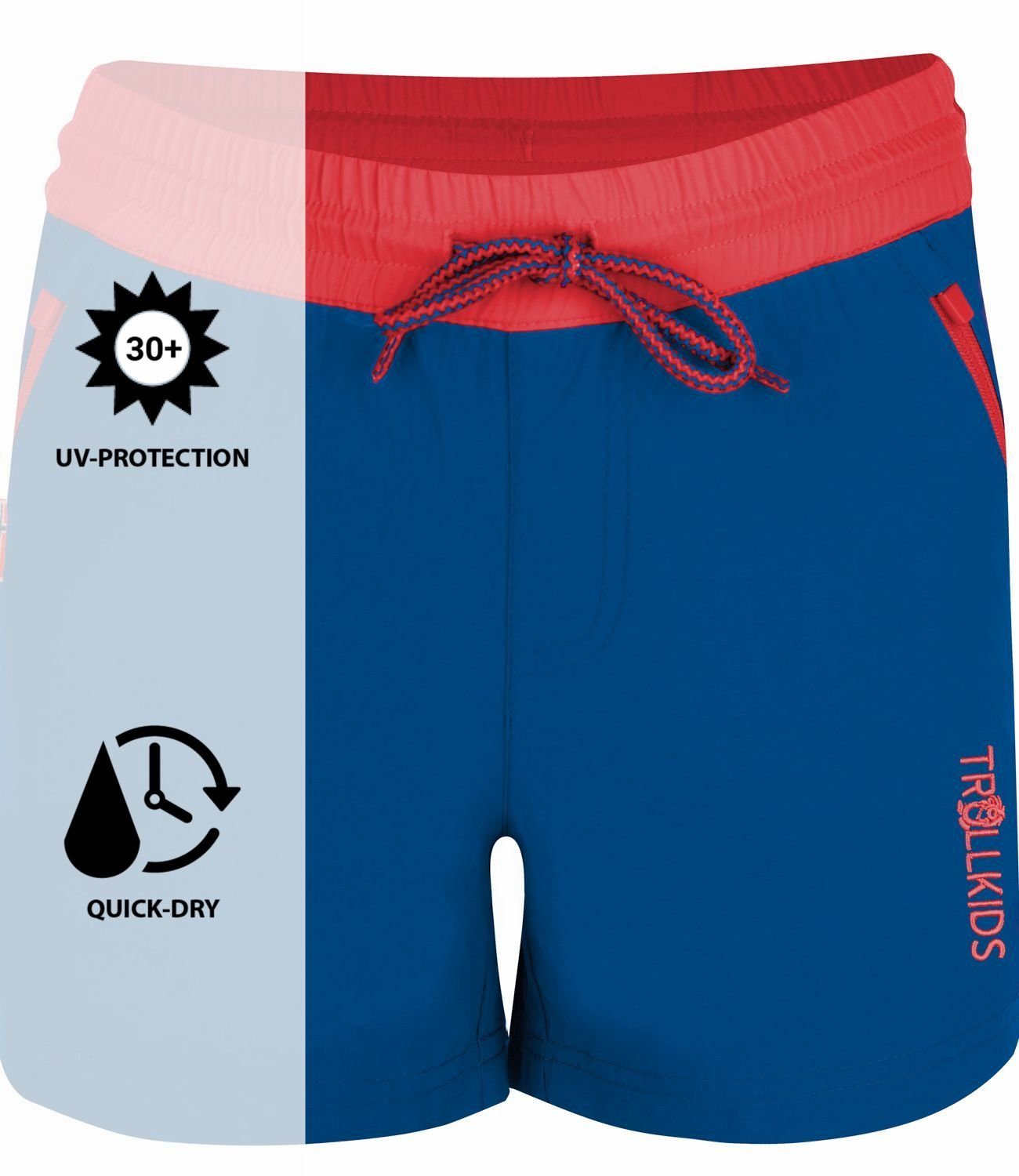 TROLLKIDS Trekkingshorts Arendal Mitternachtsblau Coral 