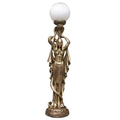 JVmoebel Dekofigur Ägyptische Figur Lampe Tisch Steh Lampen Statue Kleopatra 74cm