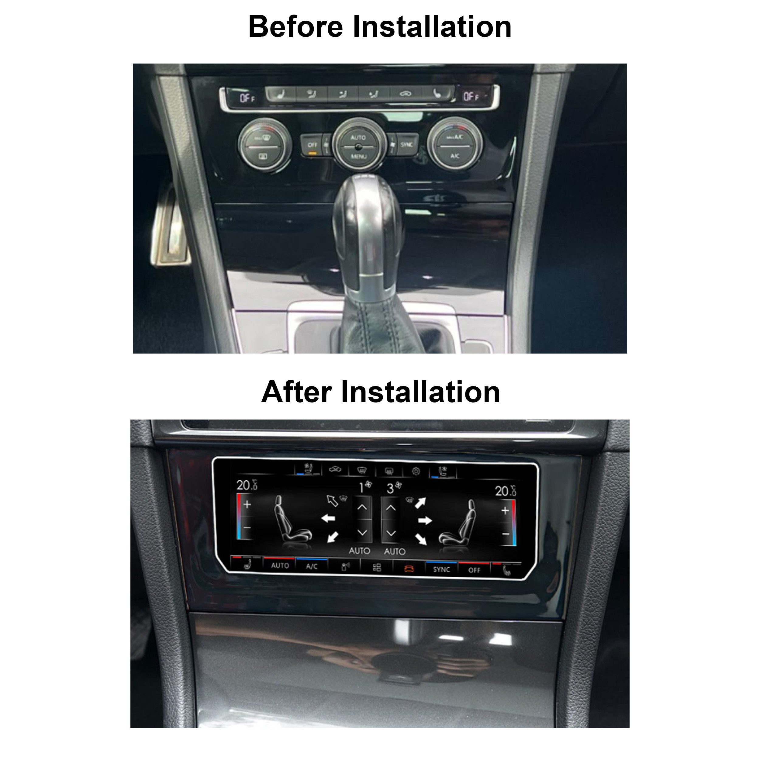 TAFFIO Für VW GOLF VII MK7 6.9" Touch Digital Klimabedienteil Kontrollpanel Auto-Adapter