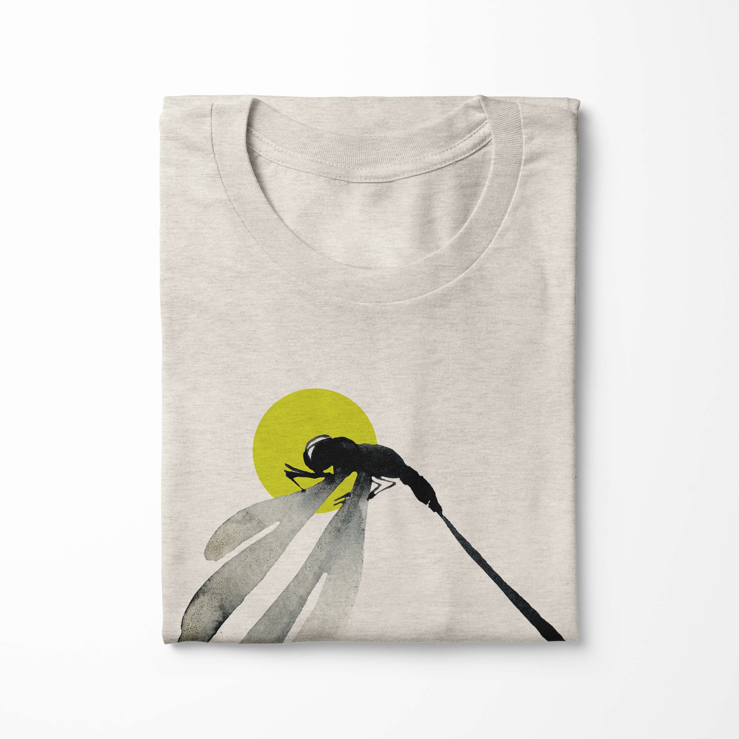Nachhaltig Farbe Motiv Shirt Art Herren Ökomode T-Shirt (1-tlg) Aquarell 100% Sinus Bio-Baumwolle T-Shirt Libelle Organic