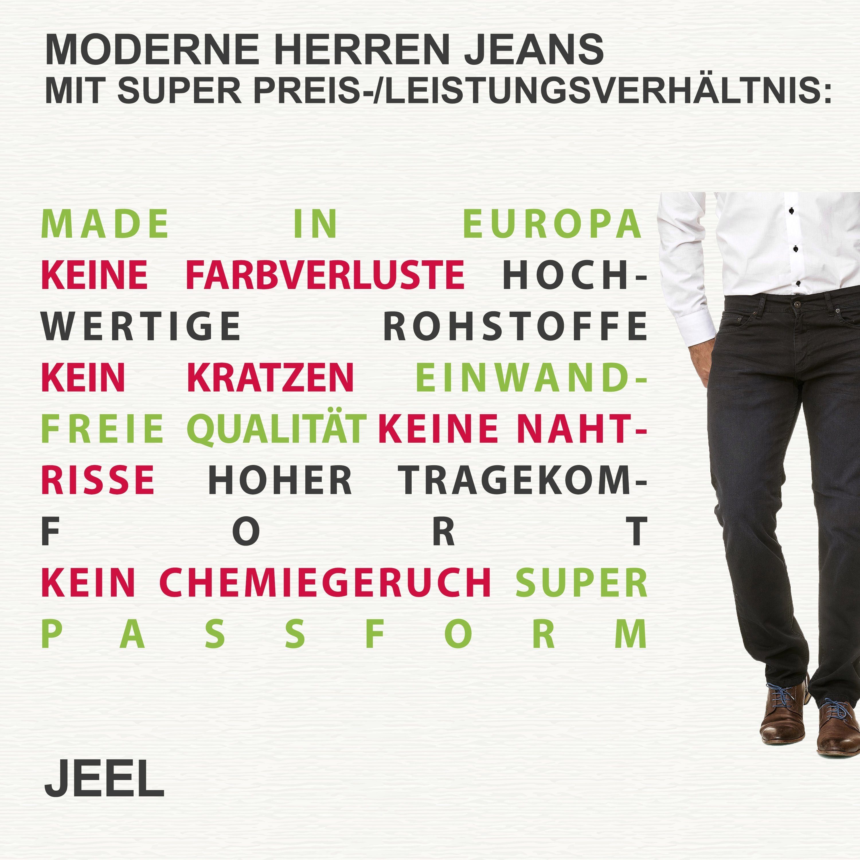 02-Hellblau Regular-fit-Jeans 305 5-Pocket Herren Design Cut JEEL Straight Jeans
