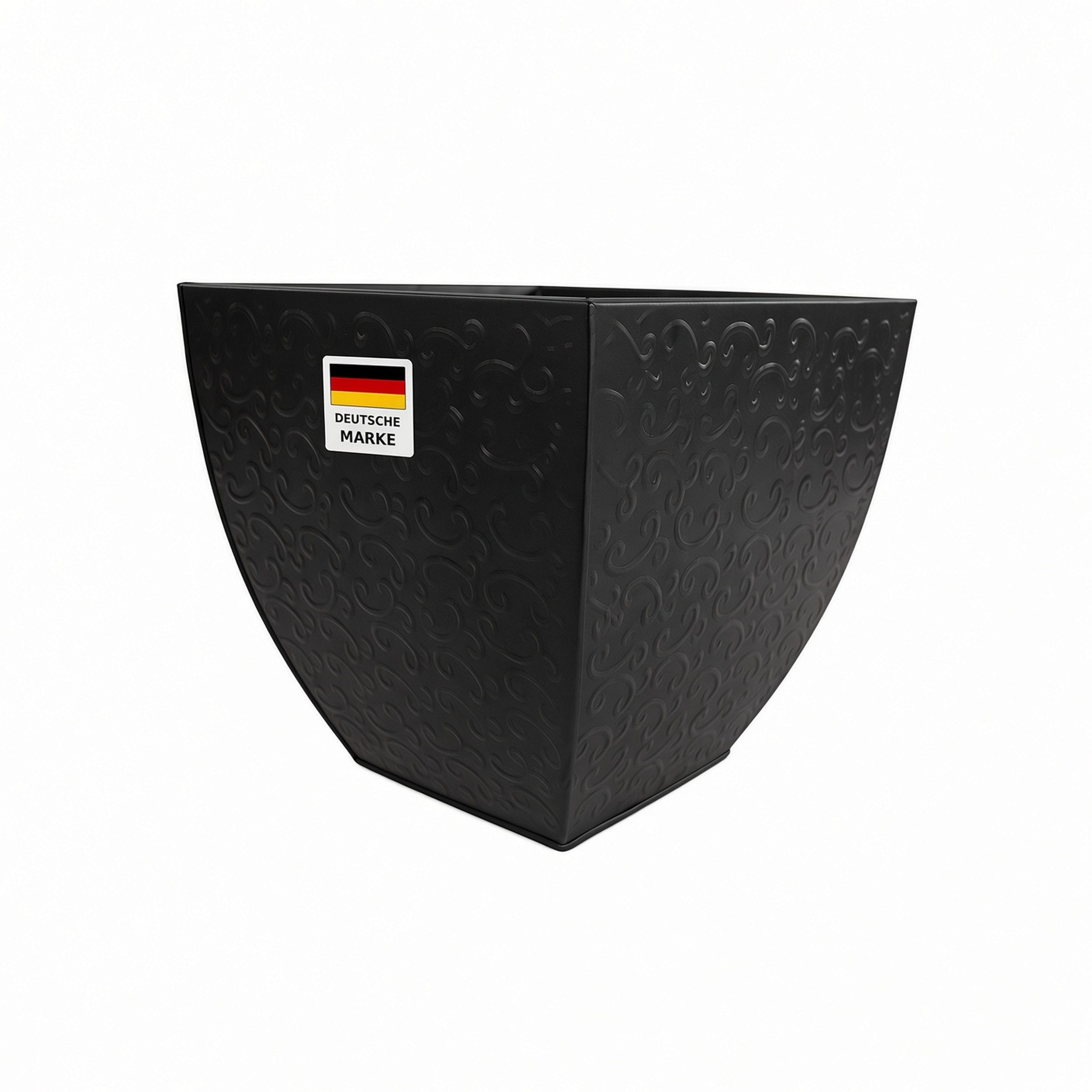 NATIV Pflanzkübel aus Metall mit Reliefstruktur 34,5x37x37 cm, konisch, besonders leicht