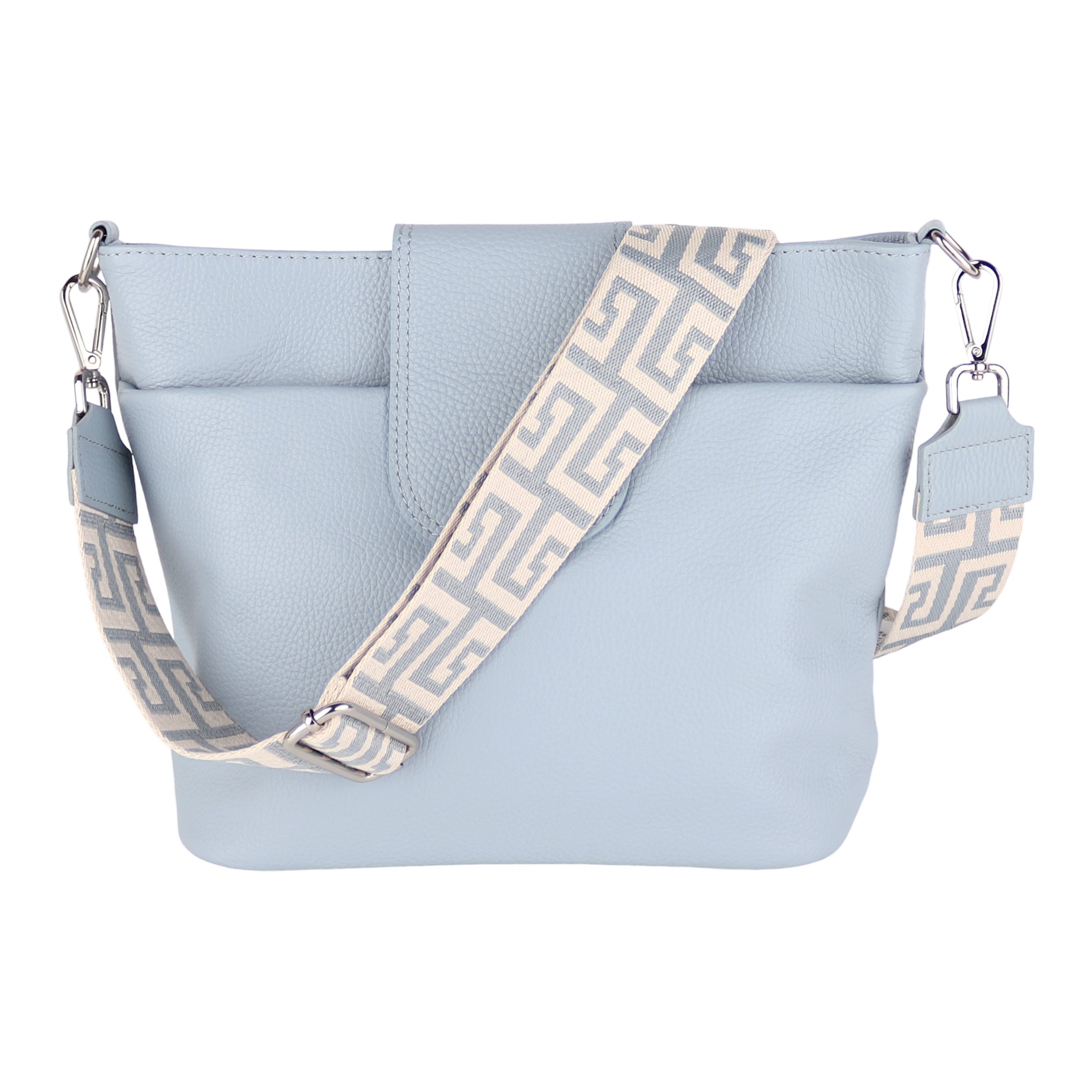 MIRROSI Umhängetasche Damen, Crossbody Bag, Echtleder Made in Italy (1 Tasche mit 1 oder 2 Gurte), verstellbaren Schulterriemen), 30x24,50x9cm (BXHXT) viel Stauraum