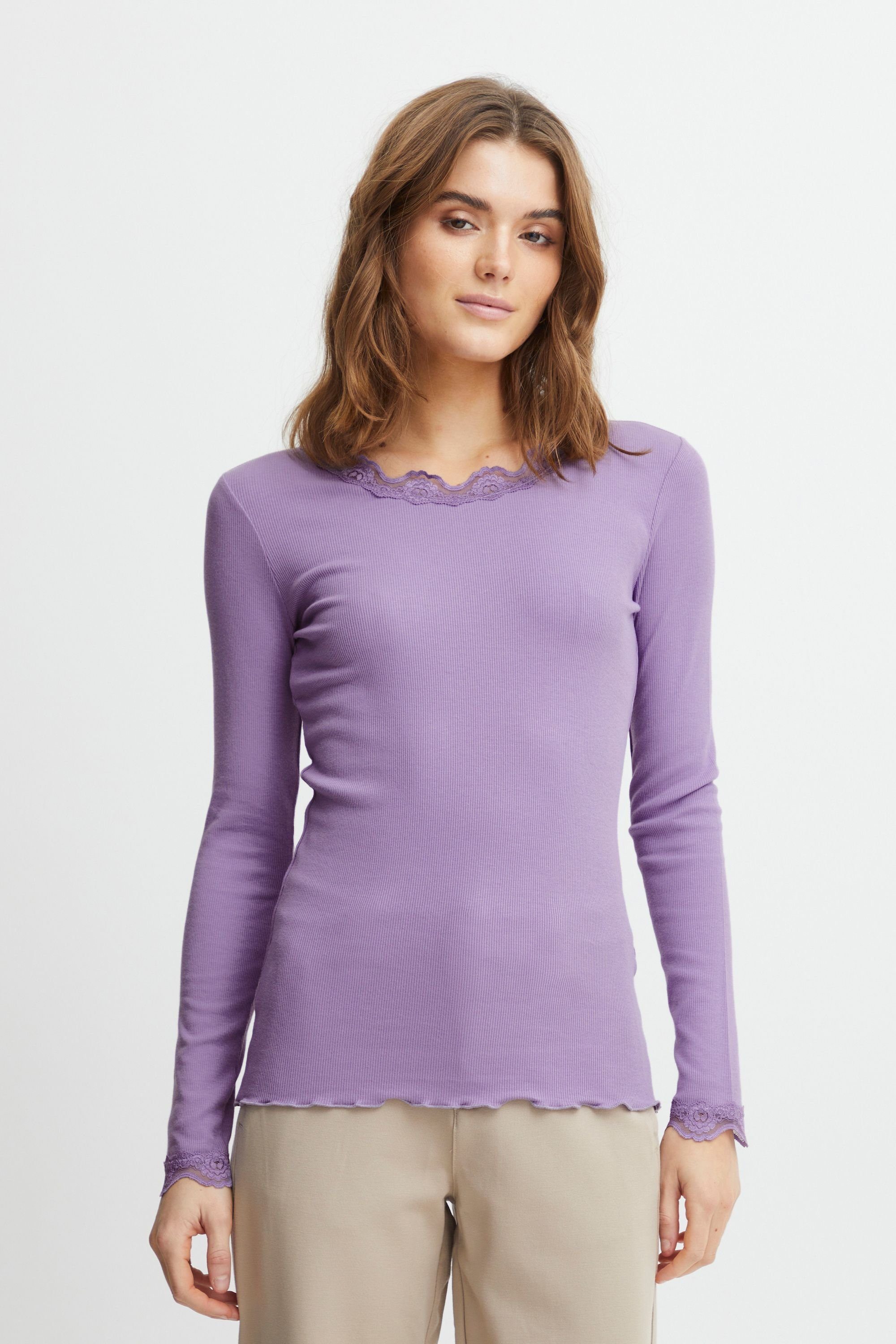 fransa Langarmshirt Fransa FRHIZAMOND 2 T-shirt Purple Haze