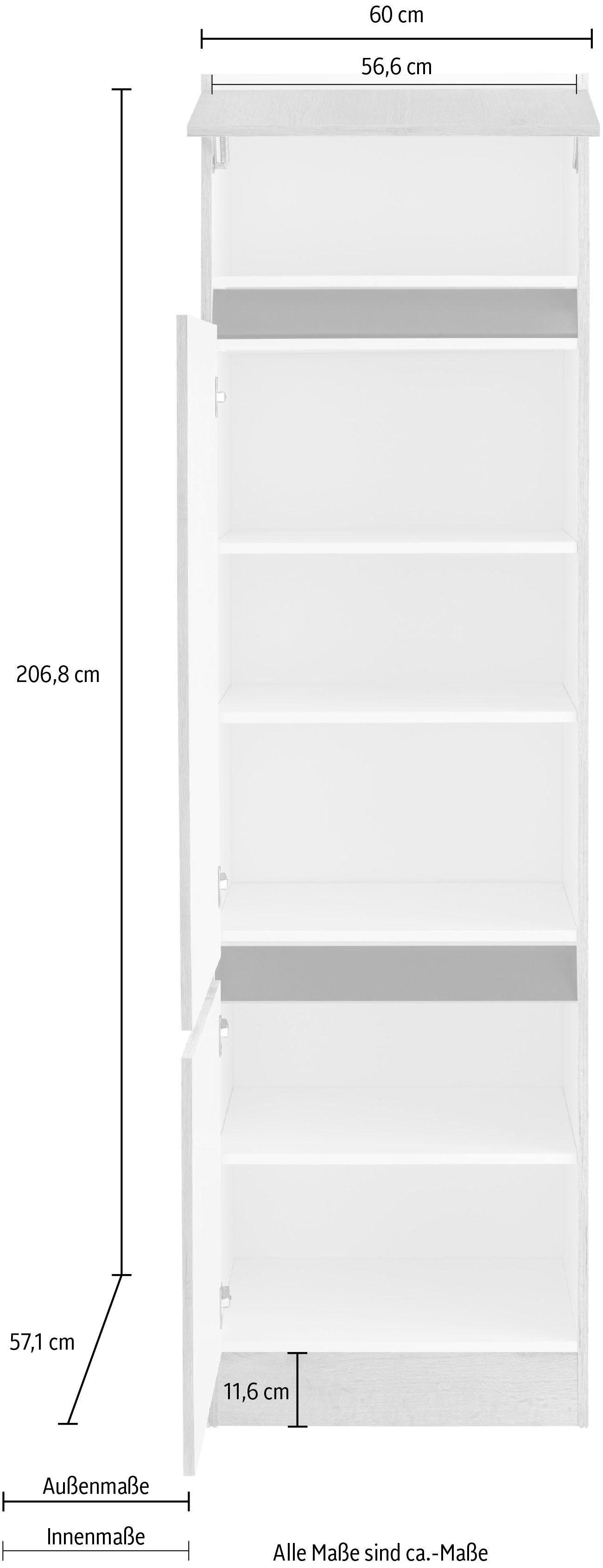 OPTIFIT Seitenschrank Roth weiß/weiß Breite | weiß 60 cm
