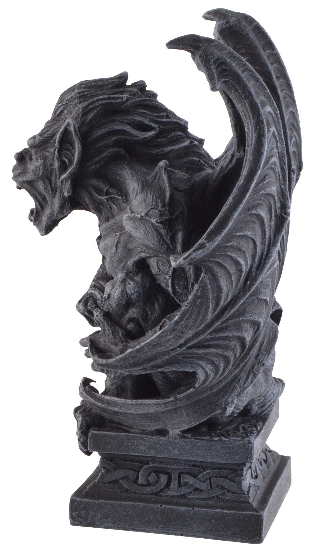 Gargoyle LxBxH Schwingen, Kunststein aus Vogler Größe: ca. Brüllender Gmbh direct mit cm, Dekofigur 13x10x18