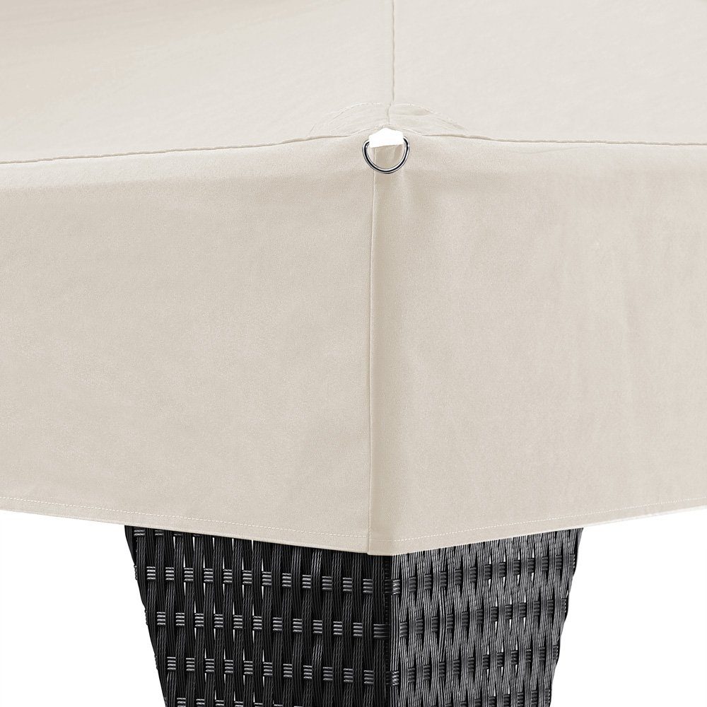 Deuba Pavillon, 300 x 400 cm Poly Rattan Wasserabweisend Garten Partyzelt