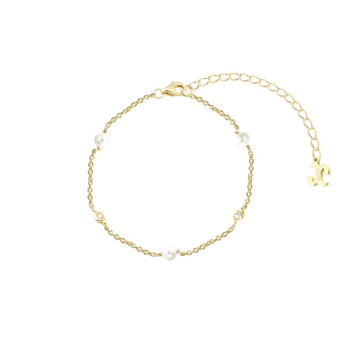 XENOX Armband Xenox Armband Damen Pearl Sea Sterlingsilber 18k Vergoldet XS91933G