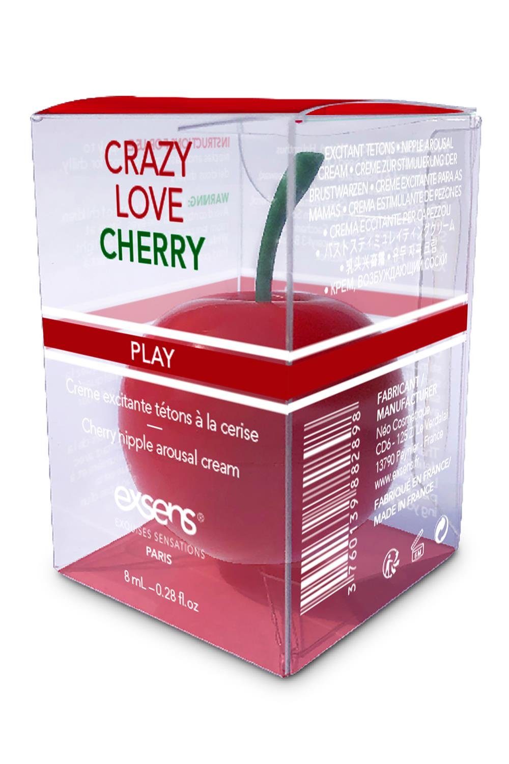 Exsens Gleit- und Massagegel Exsens Arousal Cream Crazy Love Cherry 8ml, Fast sofortiger Kühleffekt