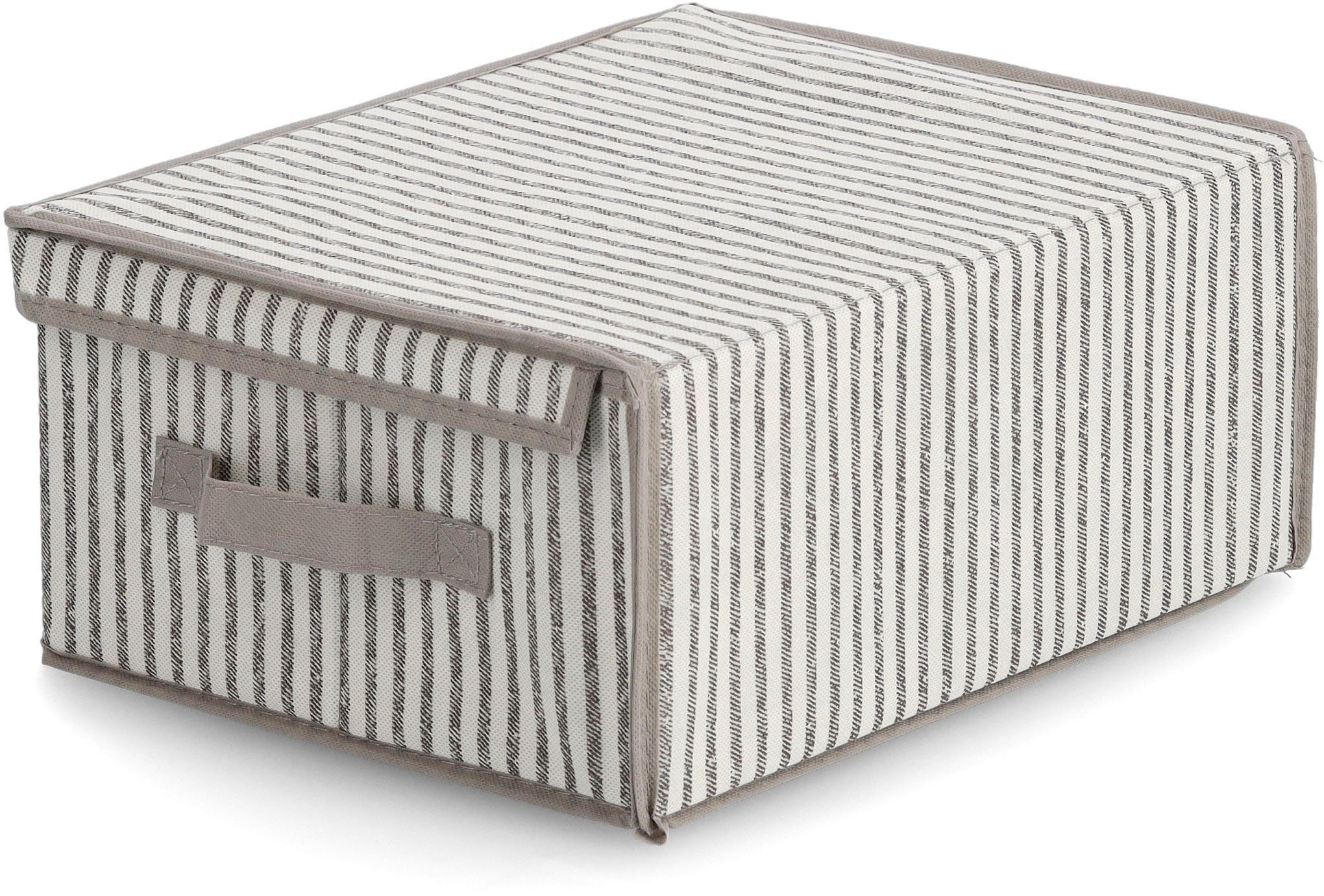 Zeller Present Aufbewahrungsbox Stripes, Vlies, beige