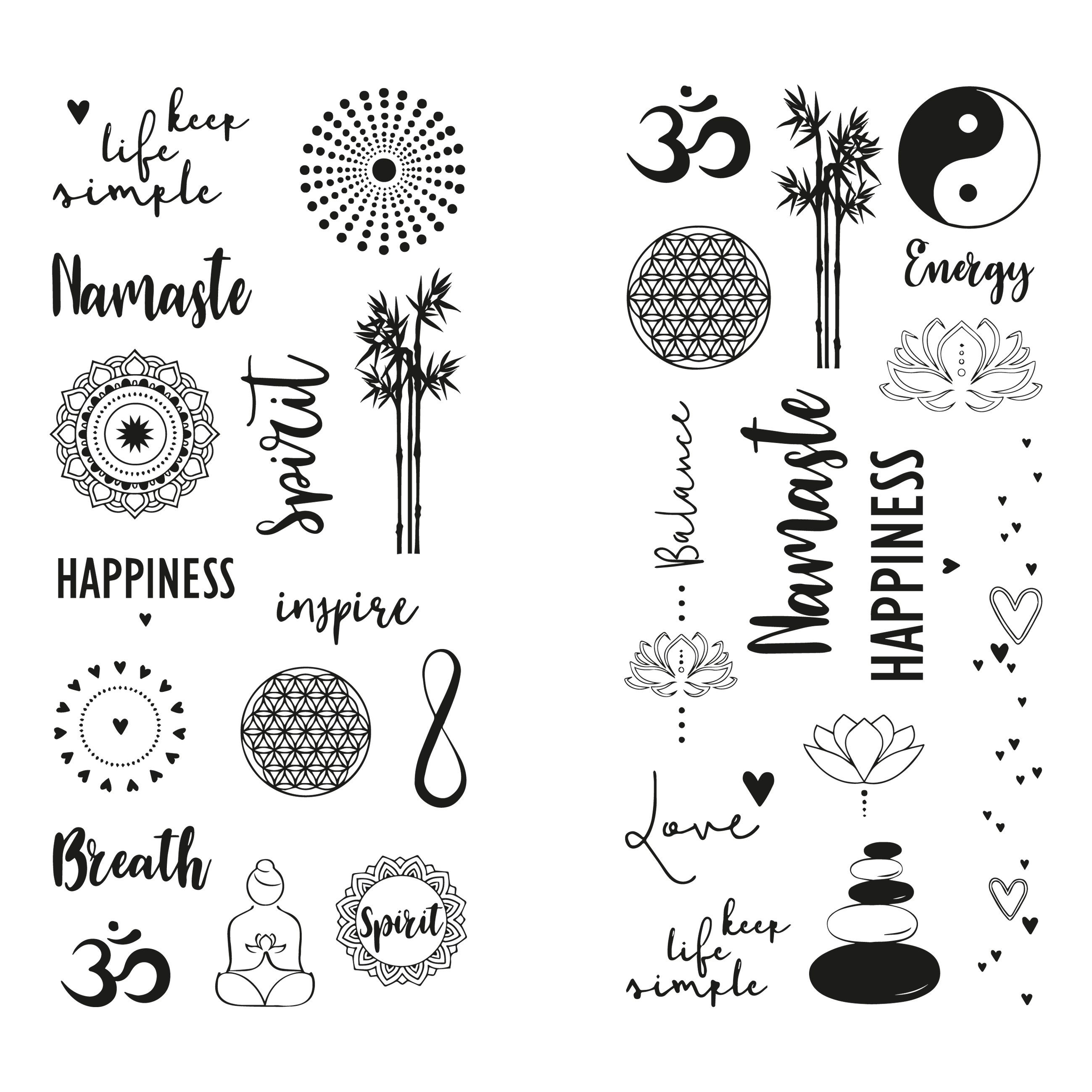 Rayher Hobby Dekorationsfolie Transferfolie 'Happiness', 2 Bogen