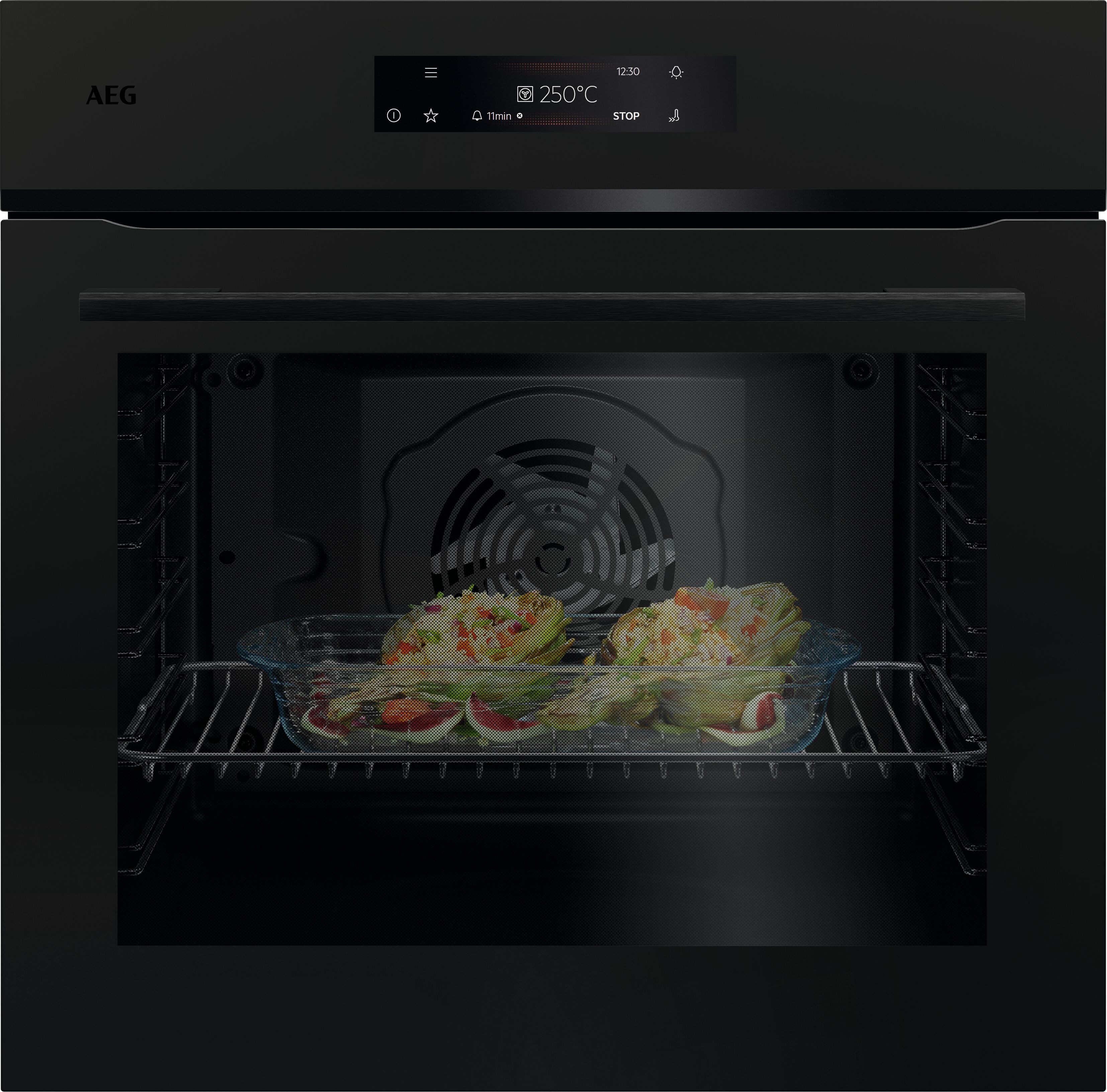 AEG Einbaubackofen Serie 7000 Serie 7000, NBU7P60KT, Einbau-Backofen, Matt Schwarz, EEK: A+, Pyrolyse-Selbstreinigung
