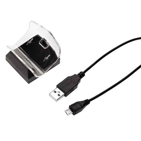 Hama Hama USB Mini Ladegerät Lade-Station Lader für Sony PS4 Controller Game-Pad Akku Zubehör PlayStation 4 (Easy-Plug-In-Design für ein möglichst einfaches Einlegen der Controller)