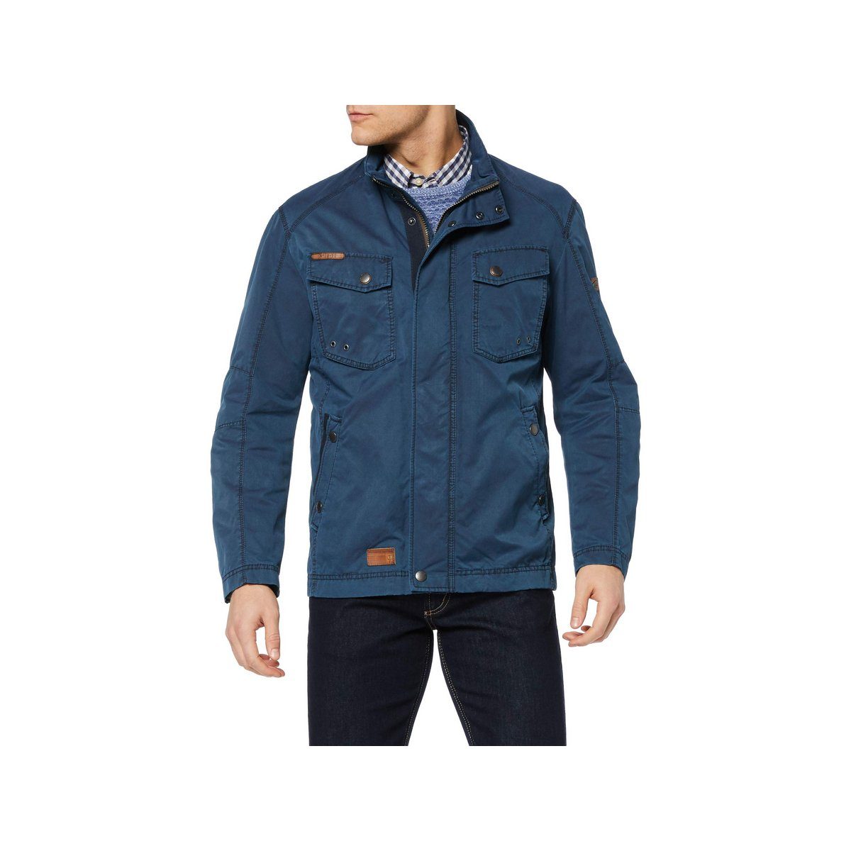 camel active Wollmantel dunkel-blau regular (1-tlg)