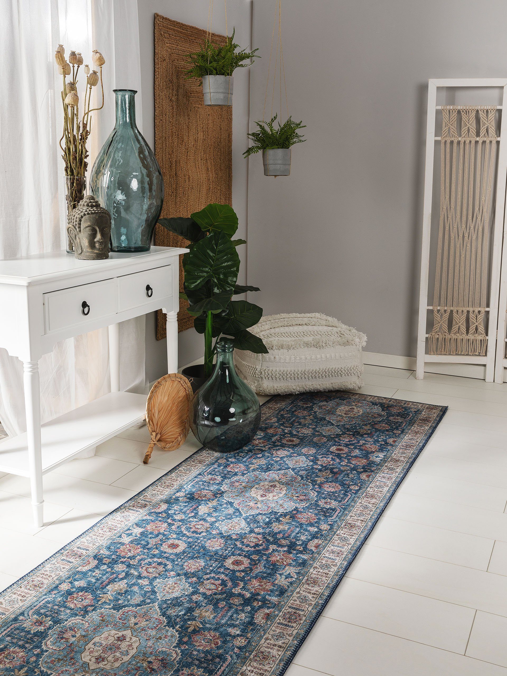 benuta Läufer Laury, rechteckig, Höhe: 5 mm, Kunstfaser, Berber, Ethno-Style, Wohnzimmer