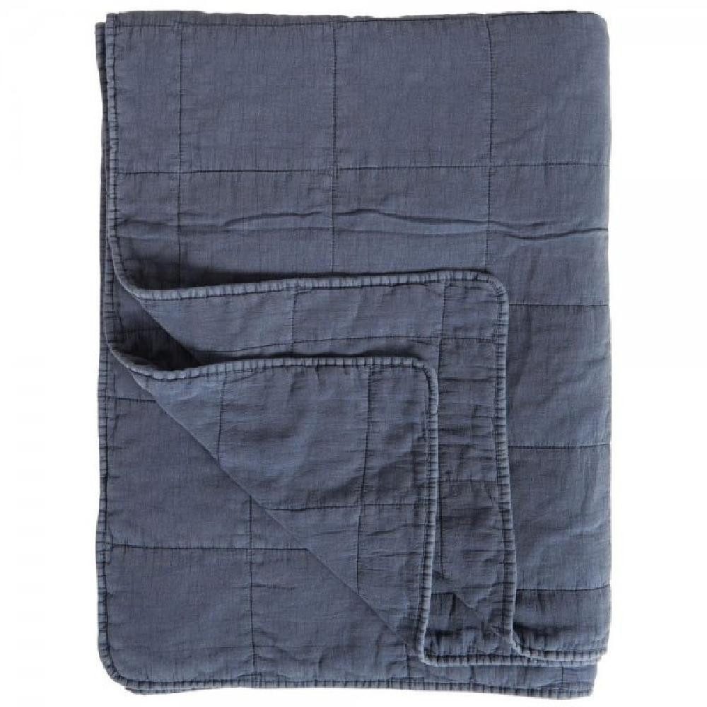 Wohndecke Ib Laursen Tagesdecke Quilt Klassisch Indigo Blau (130x180cm), Ib Laursen