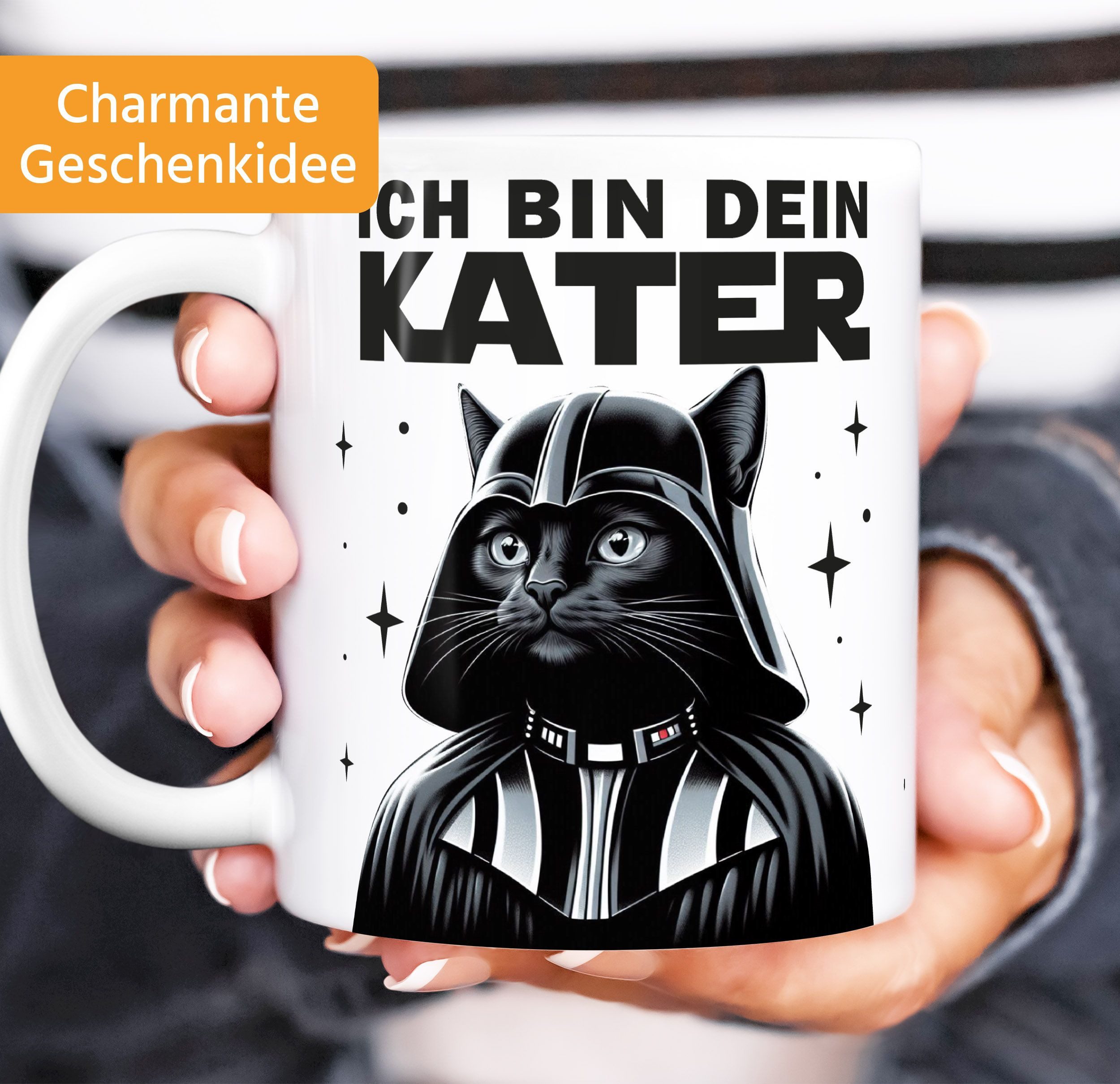 MoonWorks Tasse Kaffee-Tasse Ich bin dein Kater Wortspiel Filmzitat Parodie Geschenke, Keramik