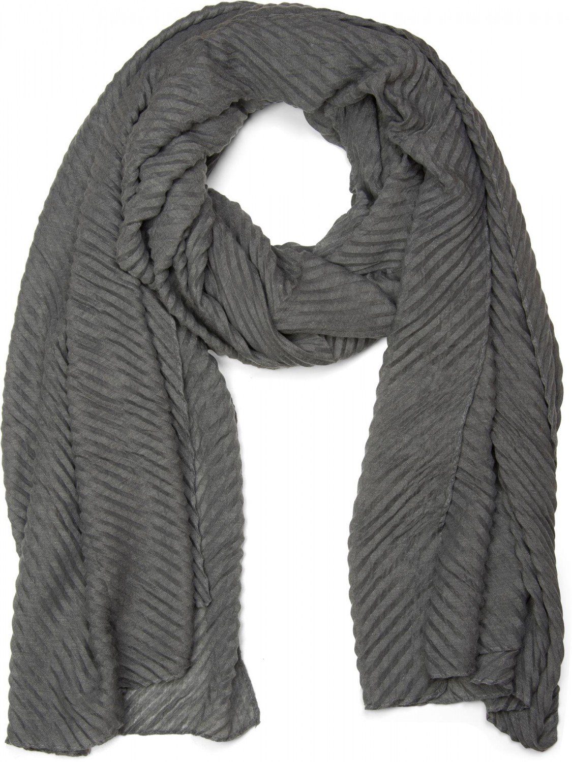 styleBREAKER Modeschal Gekreppter Unifarbener Schal, (1-St) günstig online kaufen