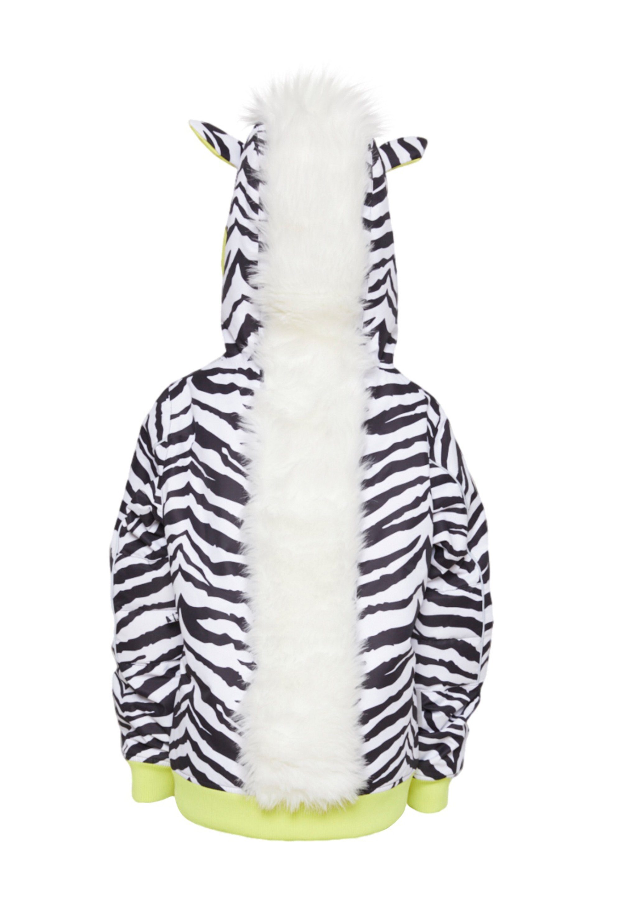 WeeDo Hochwertig, Winterjacke Zebra ZEEDO produziert nachhaltig Kapuze, Atmungsaktiv, limitiert helmkompatible und wasserdicht,