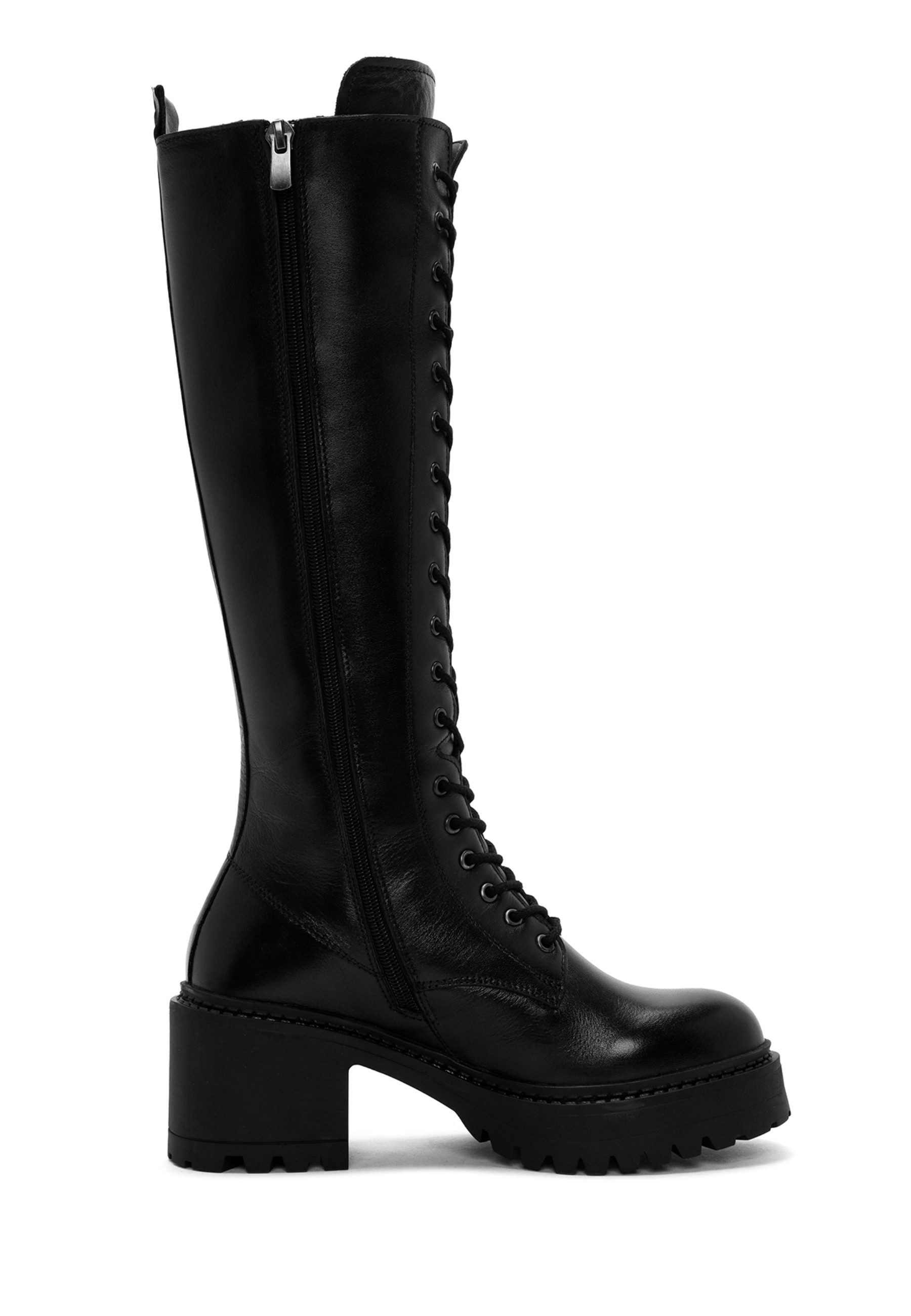 Derimod Absatzstiefel aus Leder Bootsschuh Schnürsenkel, Textilfutter, Ther günstig online kaufen