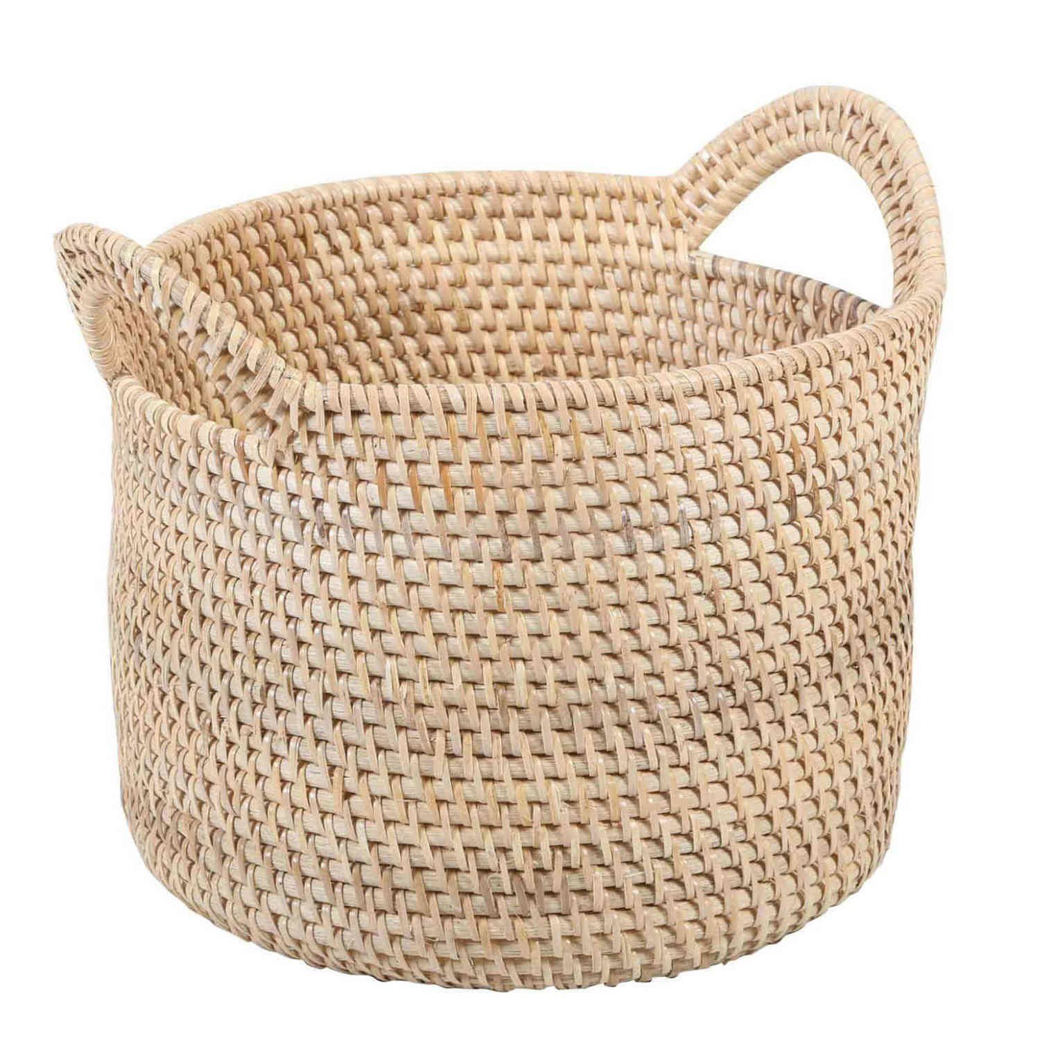 Casa Moro Flechtkorb Rattan Korb ELIE NATUR mit Henkel Weidenkorb (Obstkorb günstig online kaufen