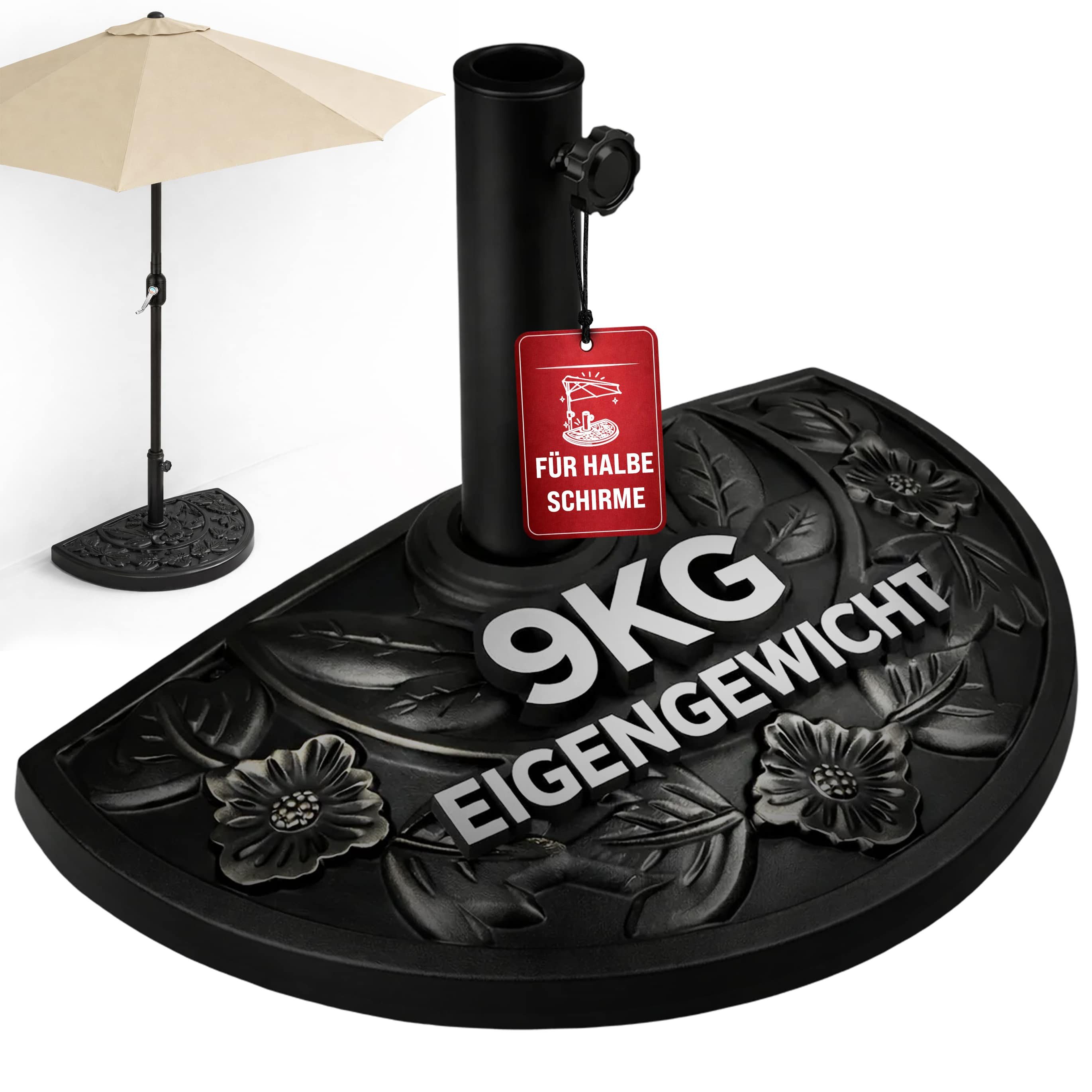 Deuba Schirmhalter halbrund schwarz