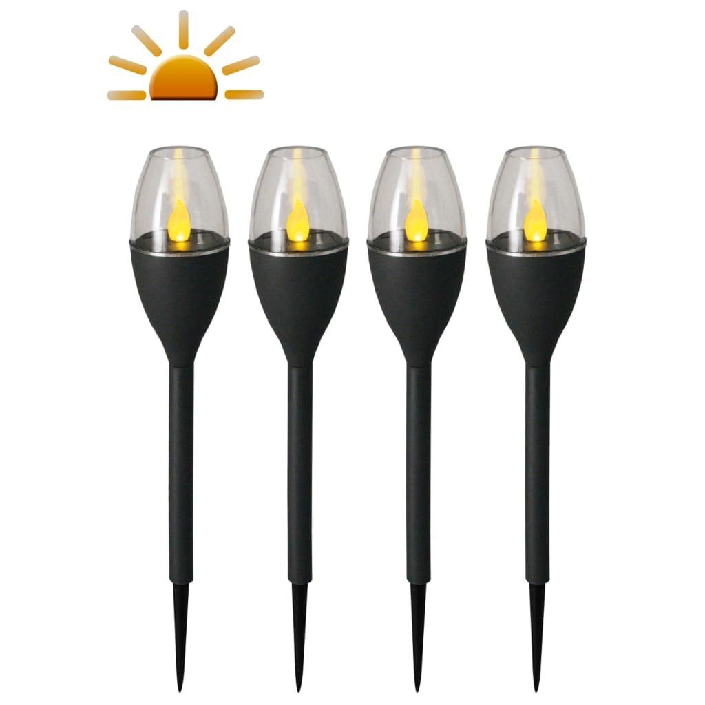 Luxform Außen-Wandleuchte Solar LED Mini Garten-Wegeleuchten Jive 4 Stk. Grau 41466