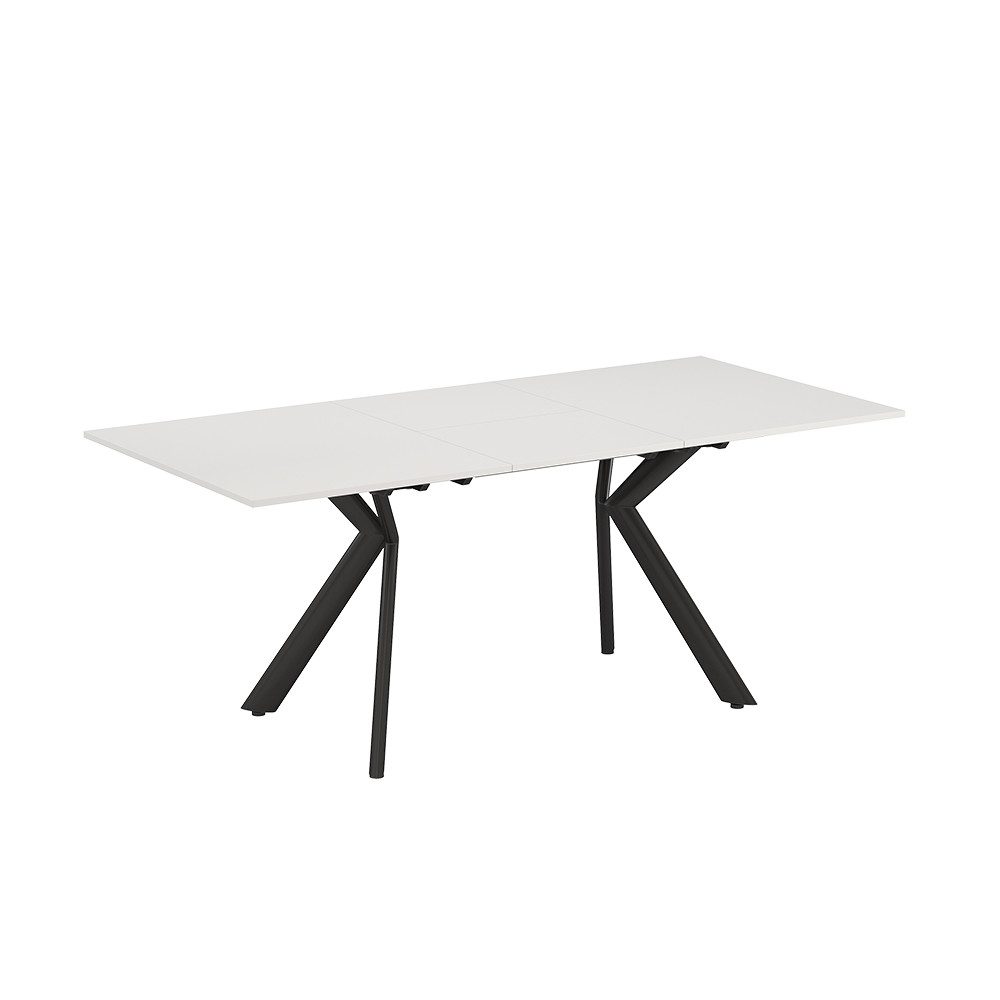 Vicco Esstisch Trill, Weiß/Schwarz, 140 x 90 cm ausziehbar günstig online kaufen