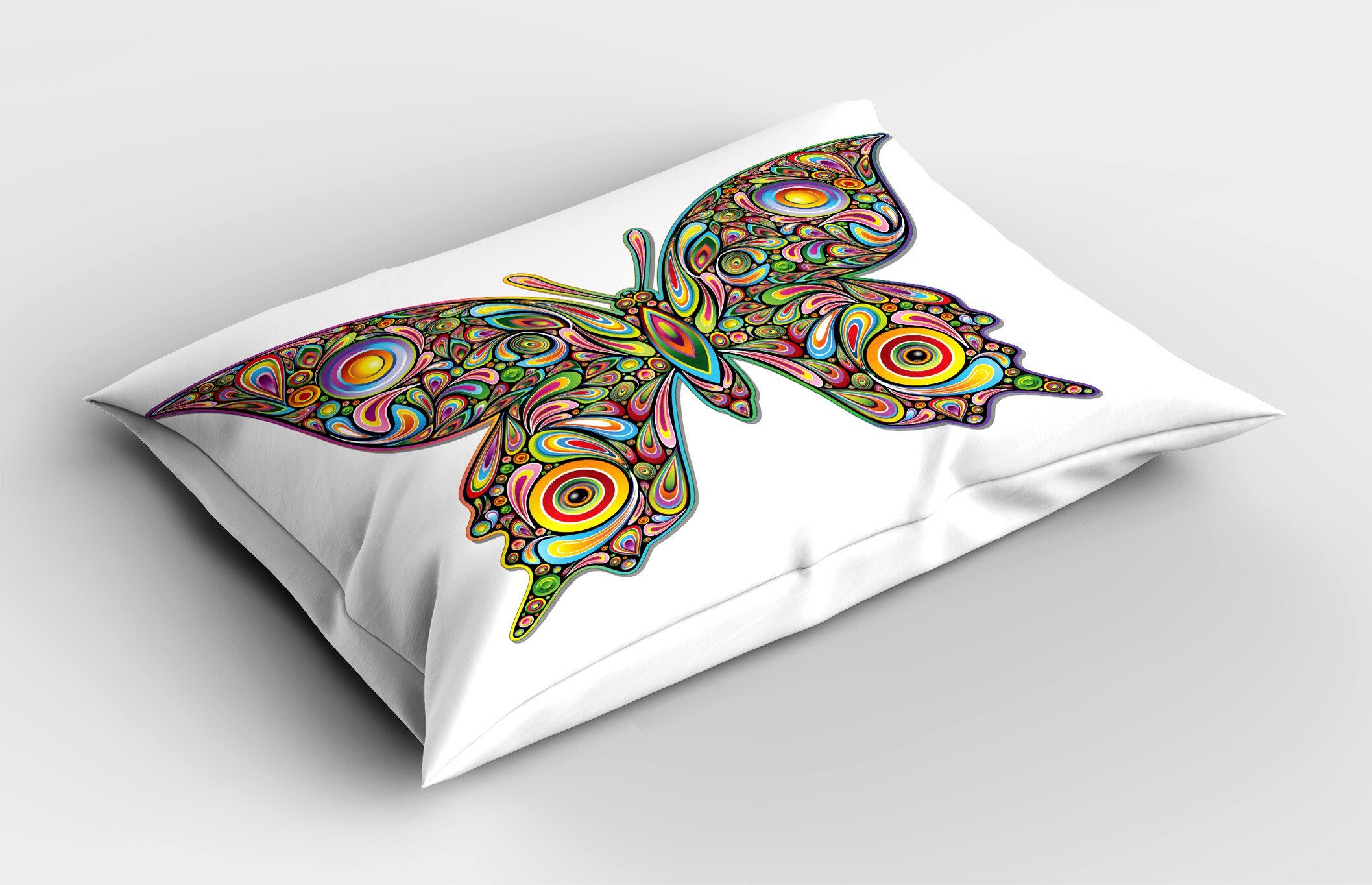Schmetterling Size Kopfkissenbezug, Kissenbezüge Queen Gedruckter Dekorativer Psychedelisch Abakuhaus Stück), (1