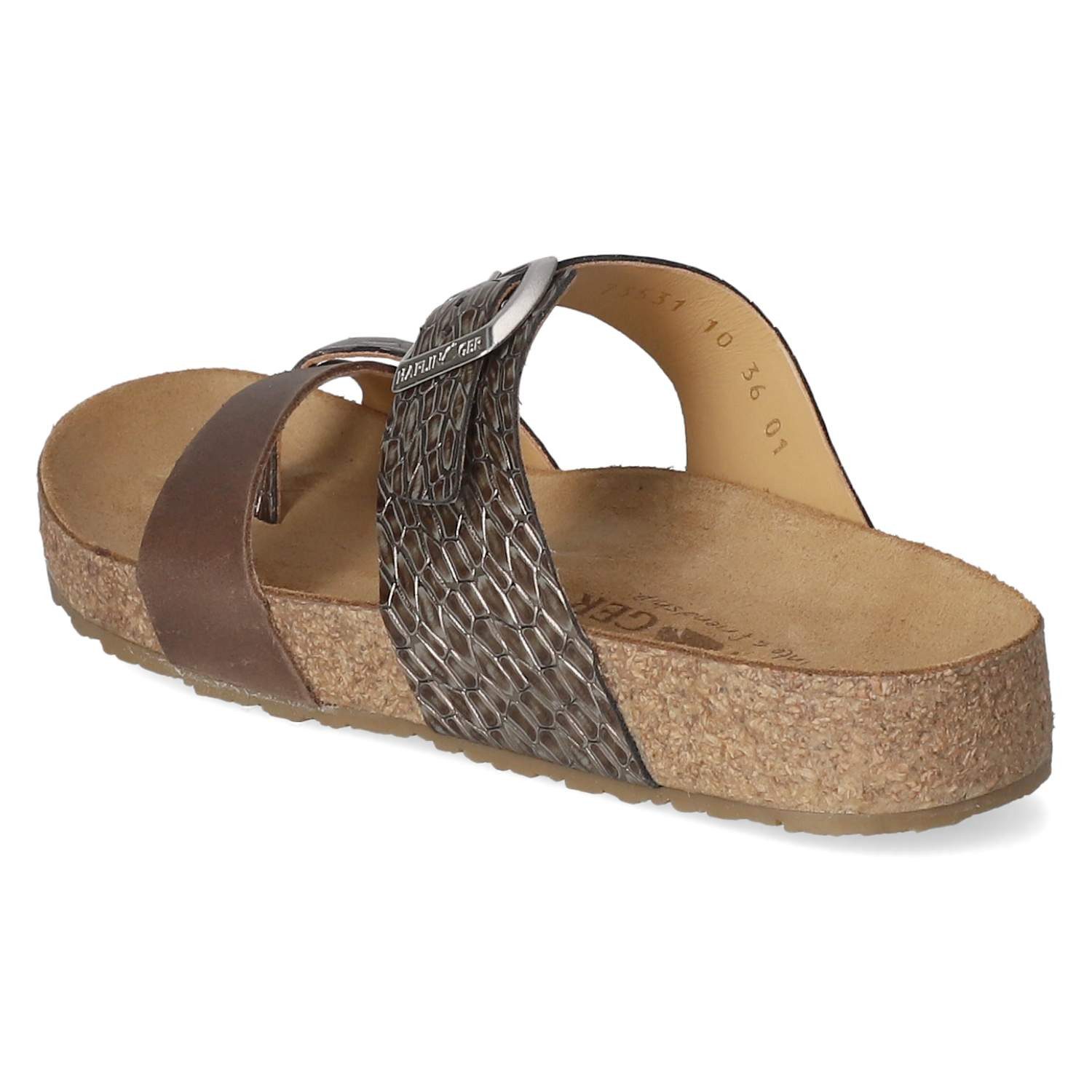 Haflinger Haflinger 819079 - 1781 Damen Glattleder brown Pantolette