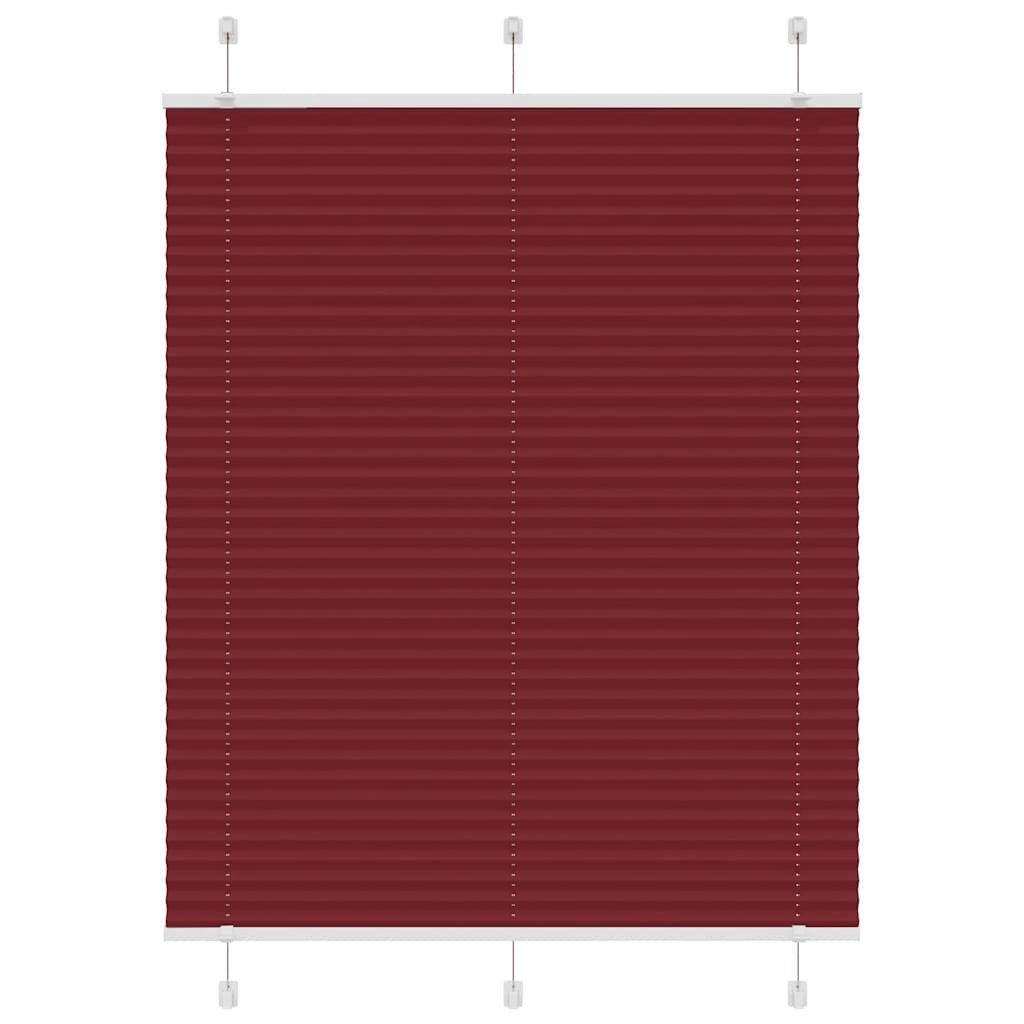 vidaXL Jalousie 105 x 100 cm Plissee Bordeauxrot 105x100 cm Stoffbreite 104,4 cm Polye