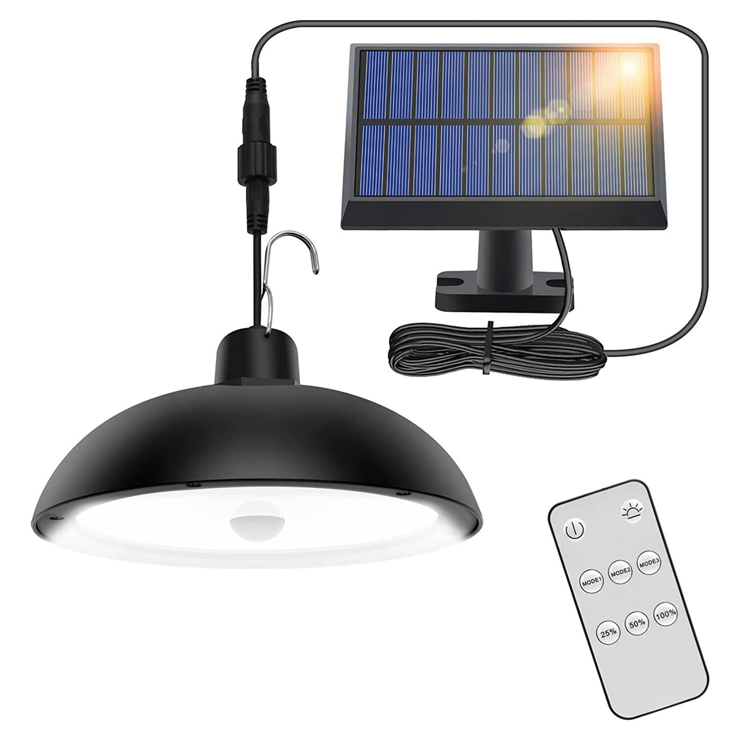 Kpaloft Wasserdicht IP65 Solarleuchte, Fernbedienung mit Solarlampen LED Außen
