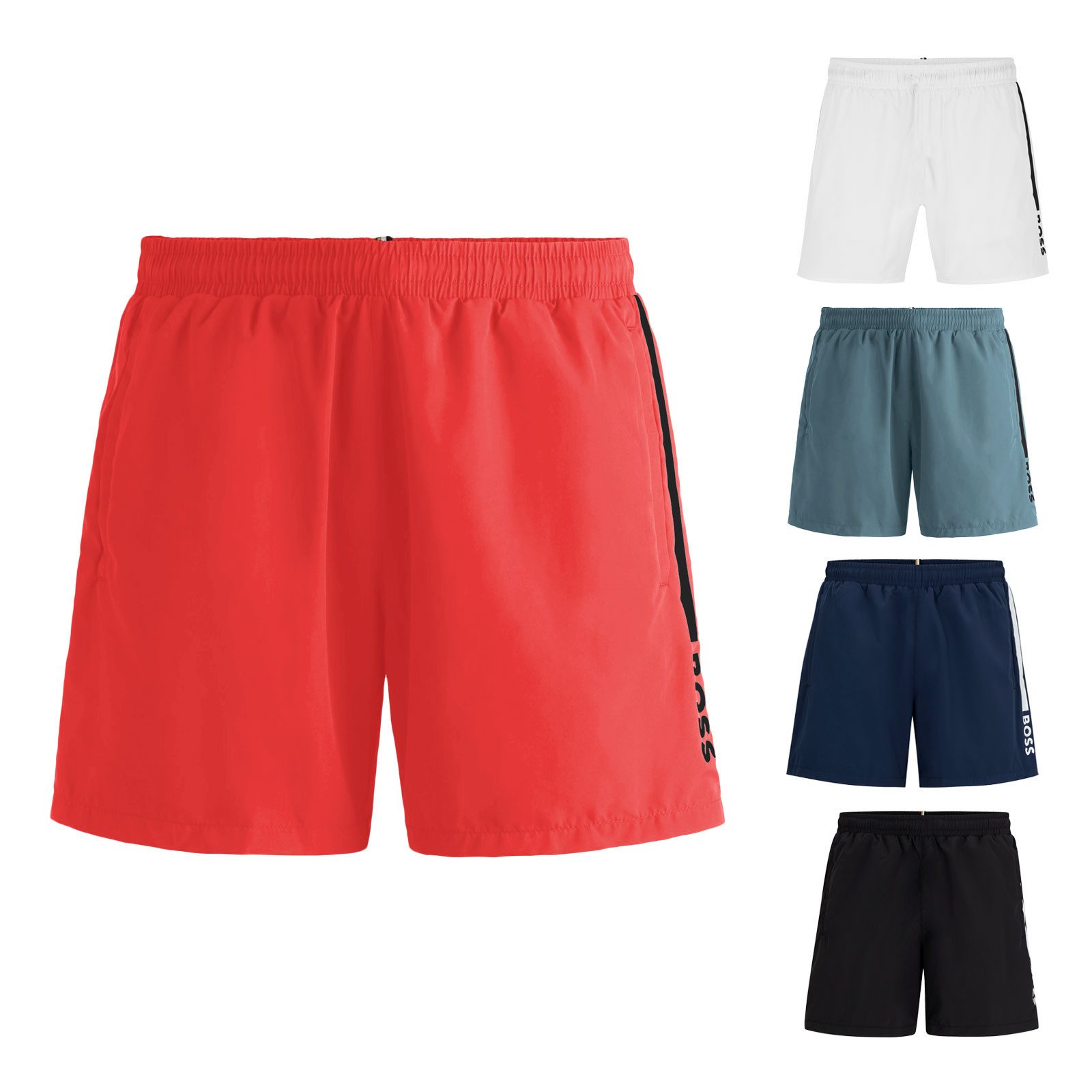 BOSS Badeshorts Badeshorts Dolphin mit Gesäßtasche mit Klettverschluss günstig online kaufen