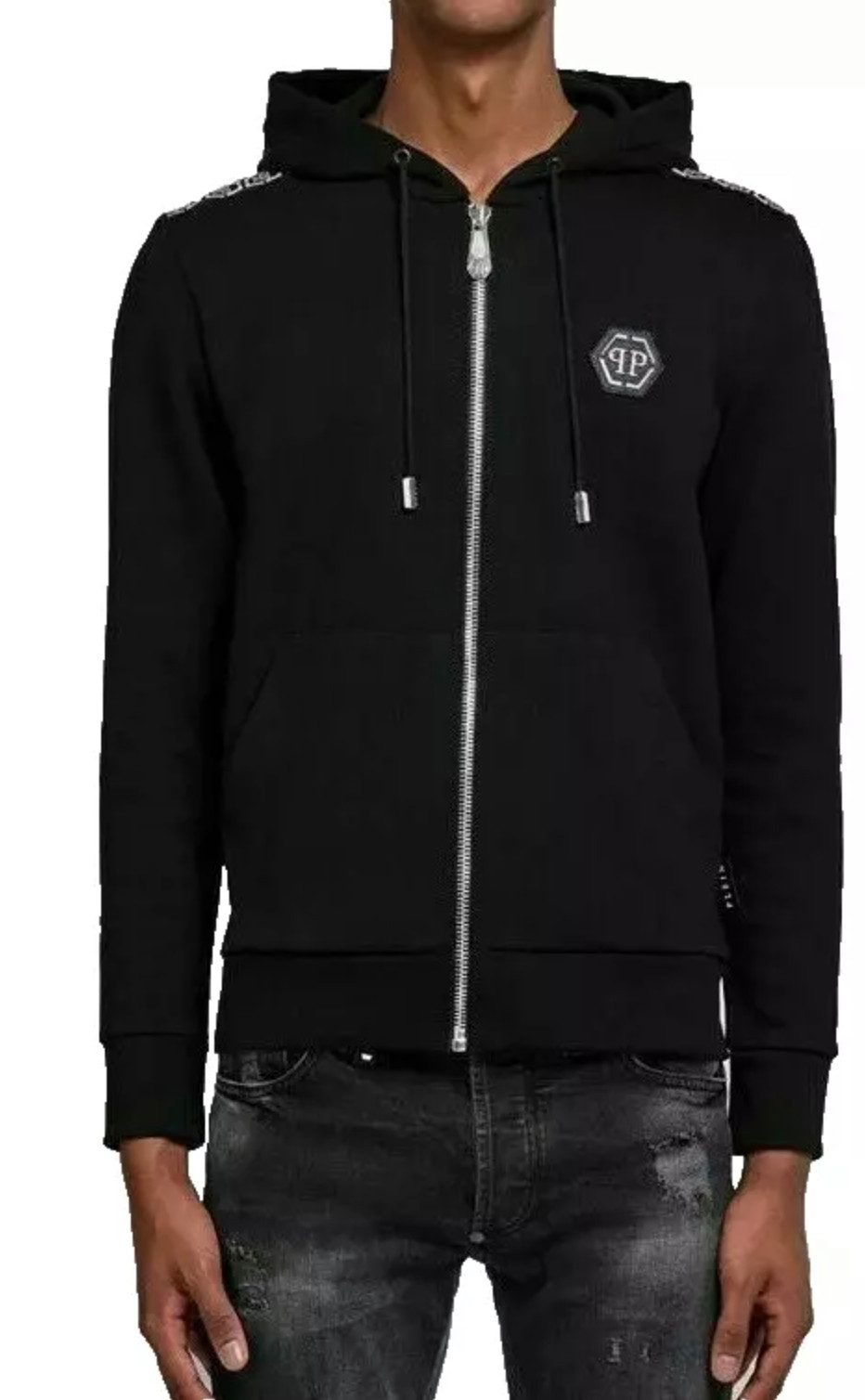 PHILIPP PLEIN Kapuzensweatjacke Herren Sweatjacke Jacke Hoodie Mit Kängurut günstig online kaufen