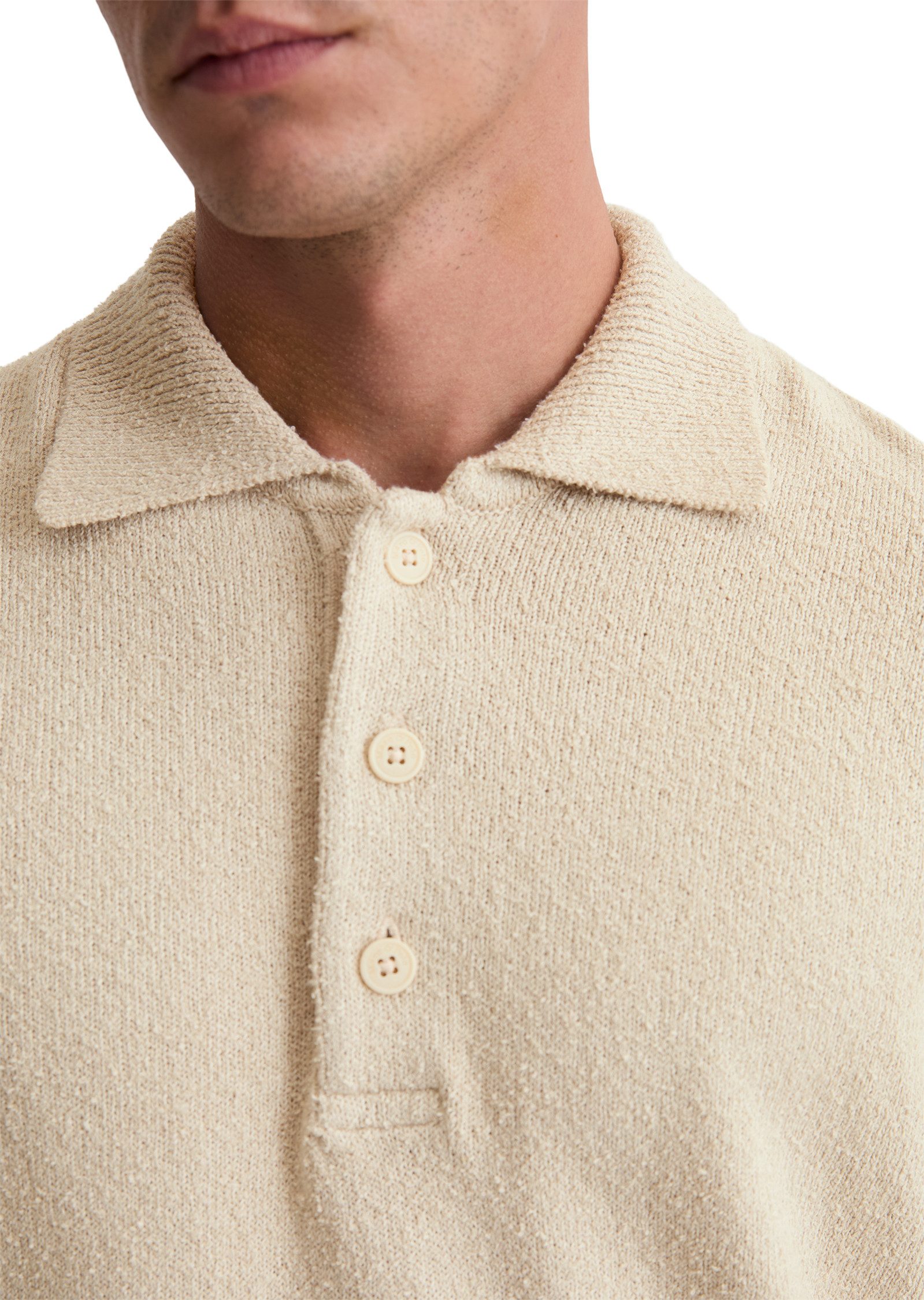 Marc O'Polo Polokragenpullover regular fit aus Bio-Baumwoll-Bouclé – Bild 3 von 5
