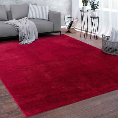Teppich Cadiz 630, Paco Home, rechteckig, Höhe: 22 mm, Uni-Farben, besonders weich, auch als Läufer erhältlich, waschbar