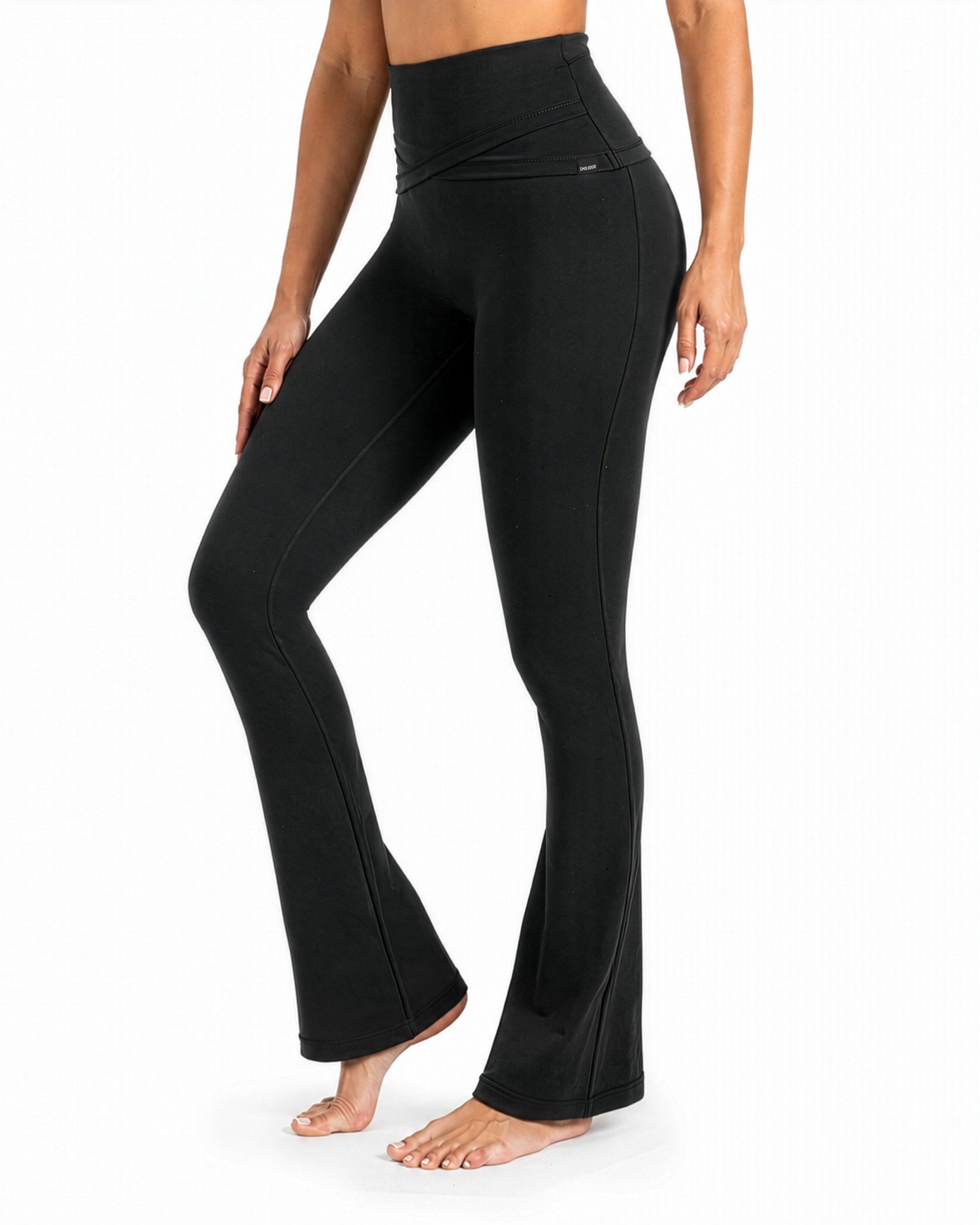 Smilodox Leggings Florea Damen, Schlaghose, Soft Touch & Stretch, für Gym & Alltag Flared Fit, Soft Touch, Blickdicht, Komfortbund