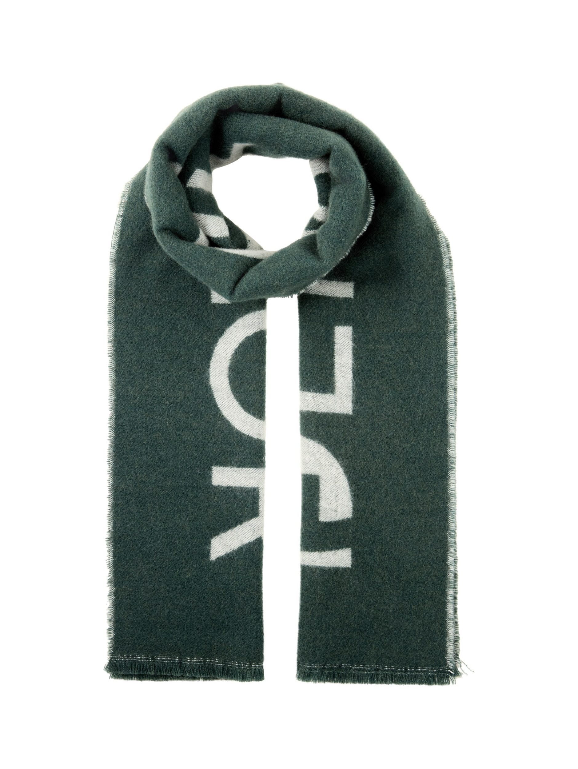 TOM TAILOR Denim Modeschal jacquard scarf Dark Gable Green