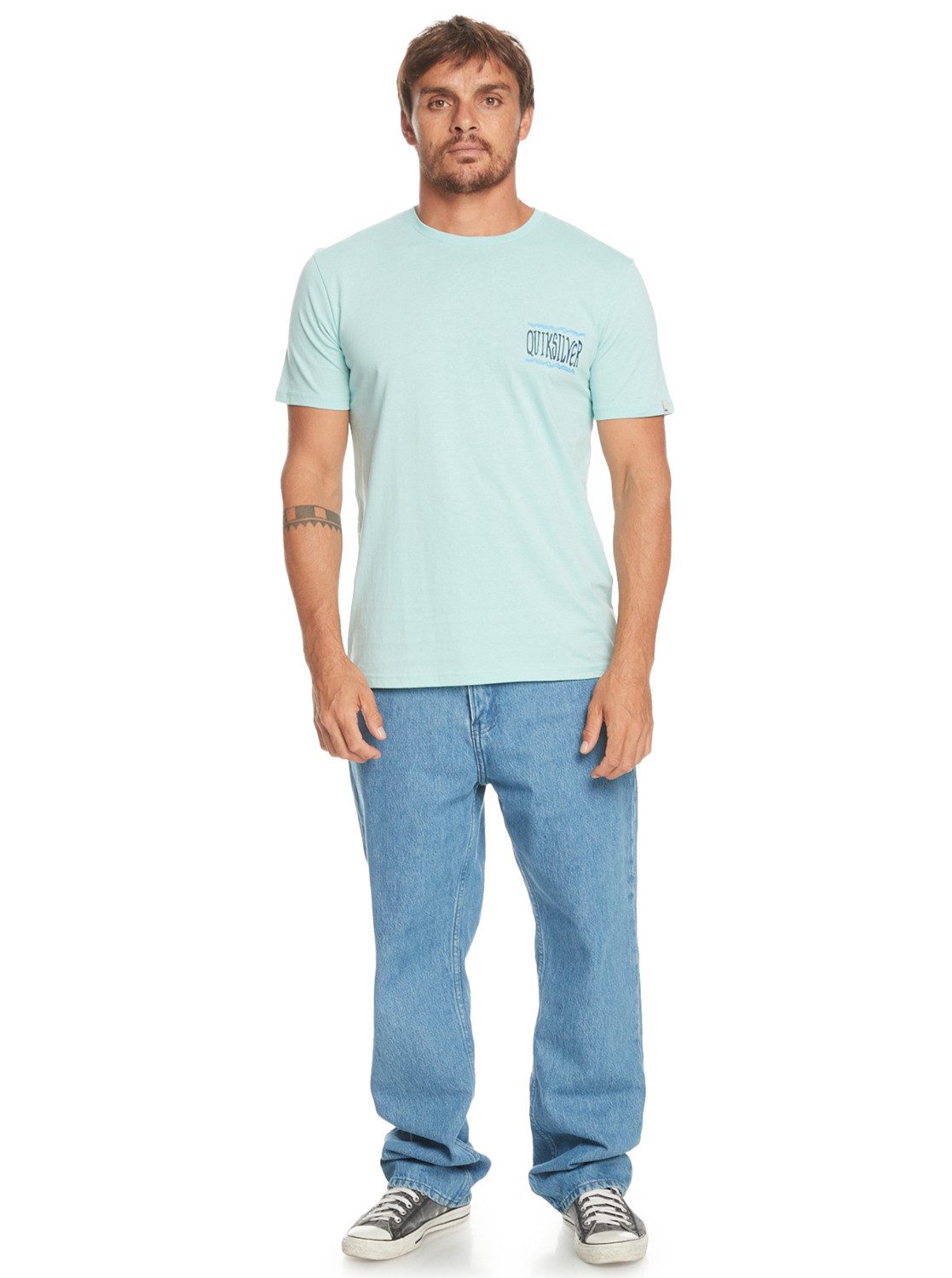 Quiksilver T-Shirt Taking Roots Pastel Turquoise