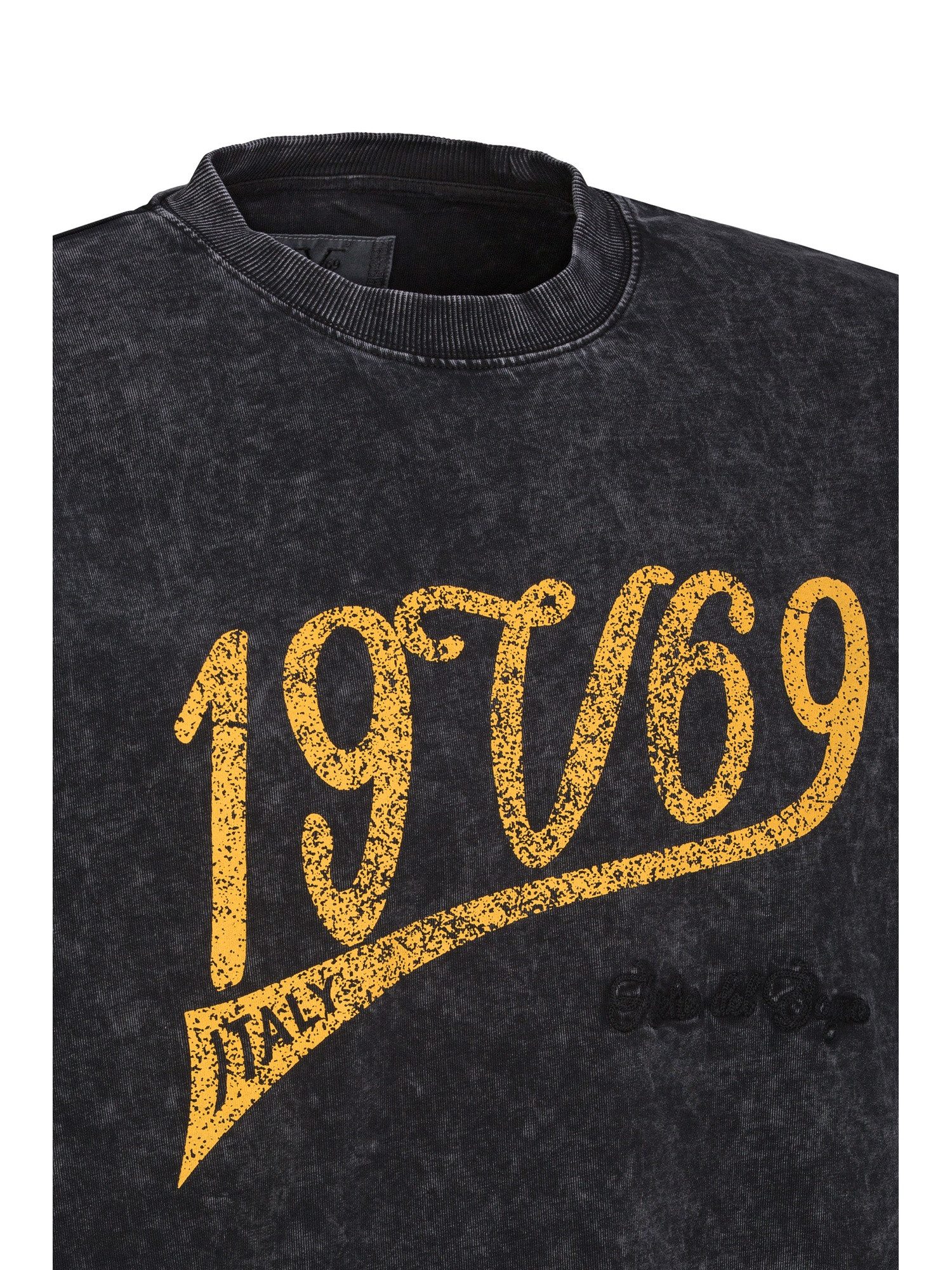 19V69 ITALIA T-Shirt Tamaro Vintage Herren Baumwoll T-Shirt Oversize Rundhals Vintage